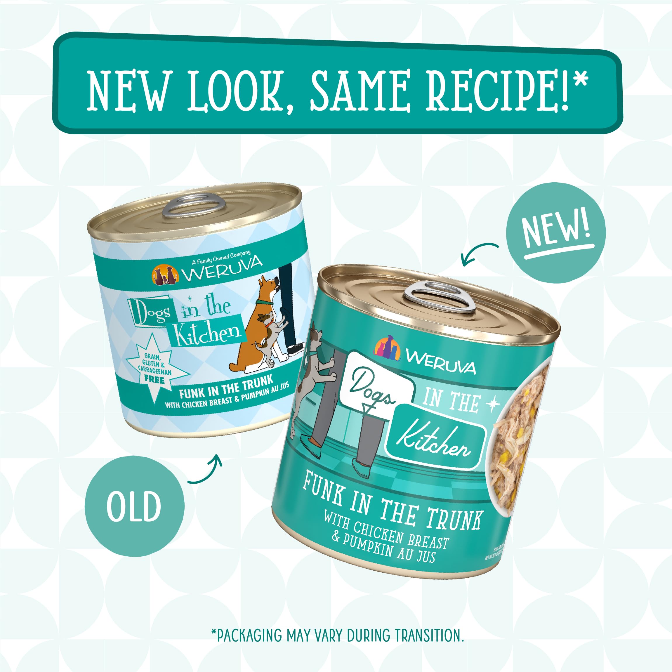 Weruva Dogs in The Kitchen, Funk in The Trunk with Chicken Breast & Pumpkin Wet Dog Food, 10oz Can (Pack of 12)