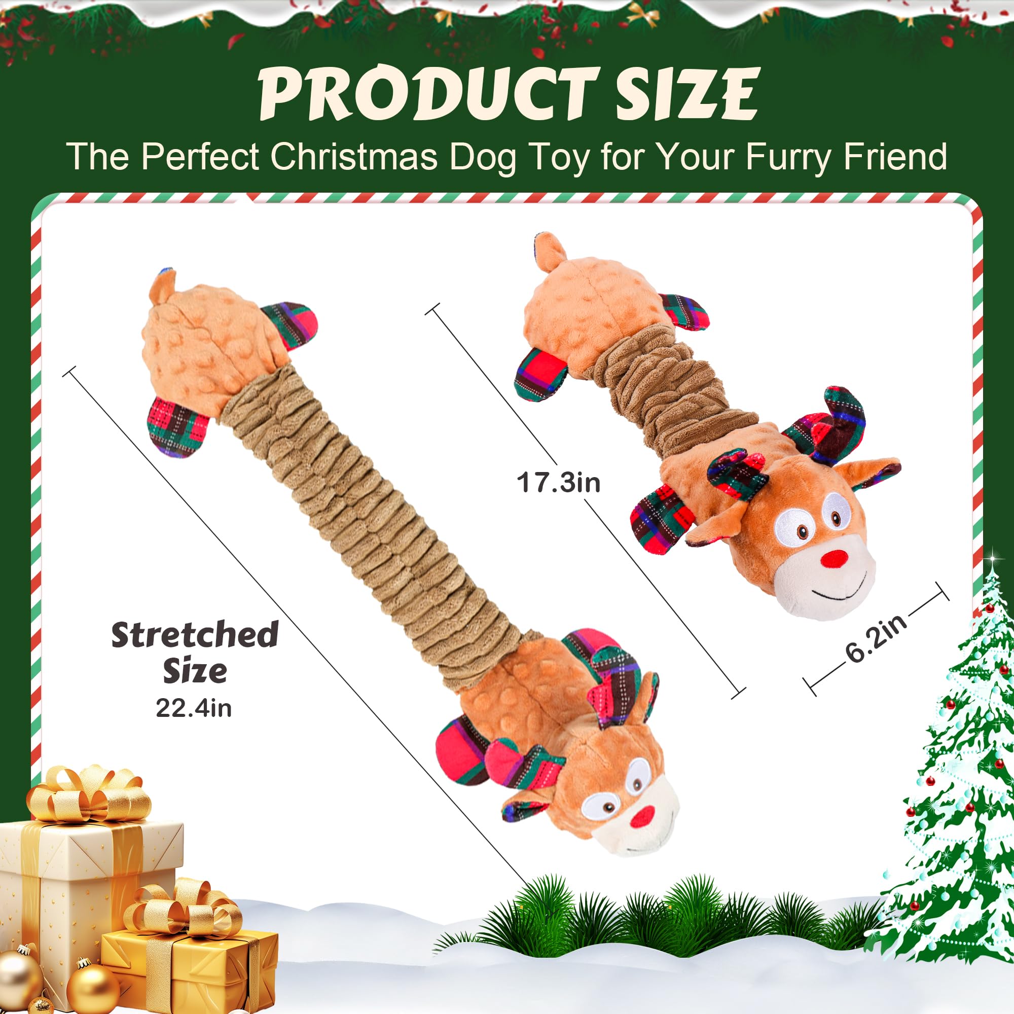 Newget Plush Stuffed Animals With Squeaker For Aggressive Chewers, Cute Squeak Toys For Large Medium Small Dogs, Interactive Che