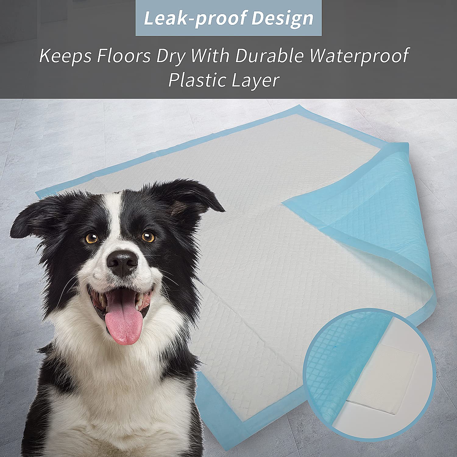 Immcute Puppy Pee Pads 22''X23''- 50 Count | Dog Pee Training Pads Super Absorbent & Leak-Proof | Disposable Pet Piddle And Pott