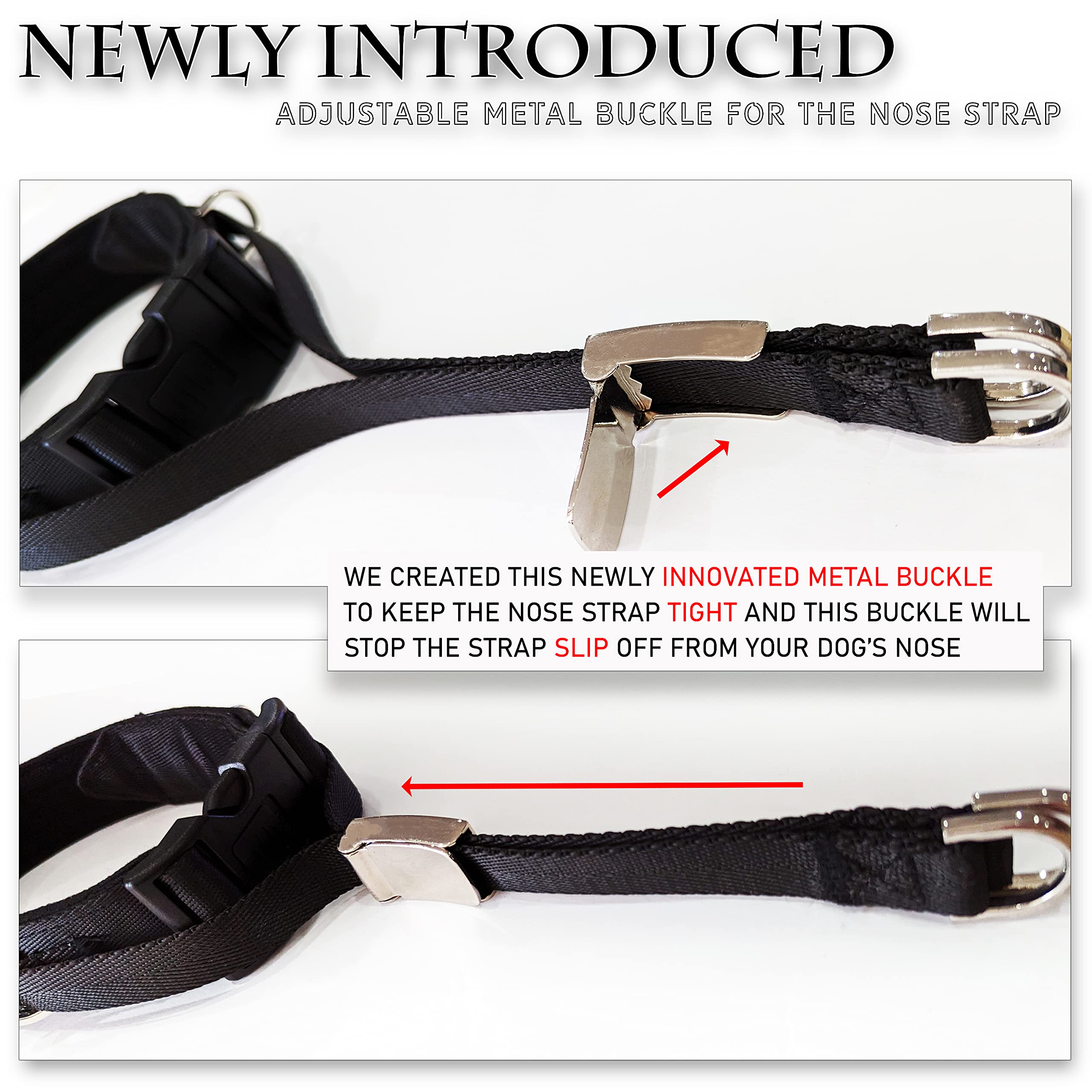 Petspromax No-Pull Dog Headcollar (Medium) | Instant Stop Dog Pulling For Comfortable, Safe, And Effective Walking. Designed To