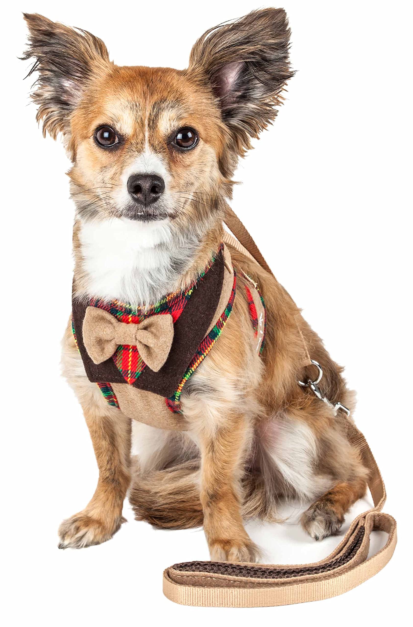 Pet Life        Luxe Collection Dapperbone 2-In-1 Adjustable Fashion Dog Harness And Leash With Dog Bowtie By Collar - Pet Harne