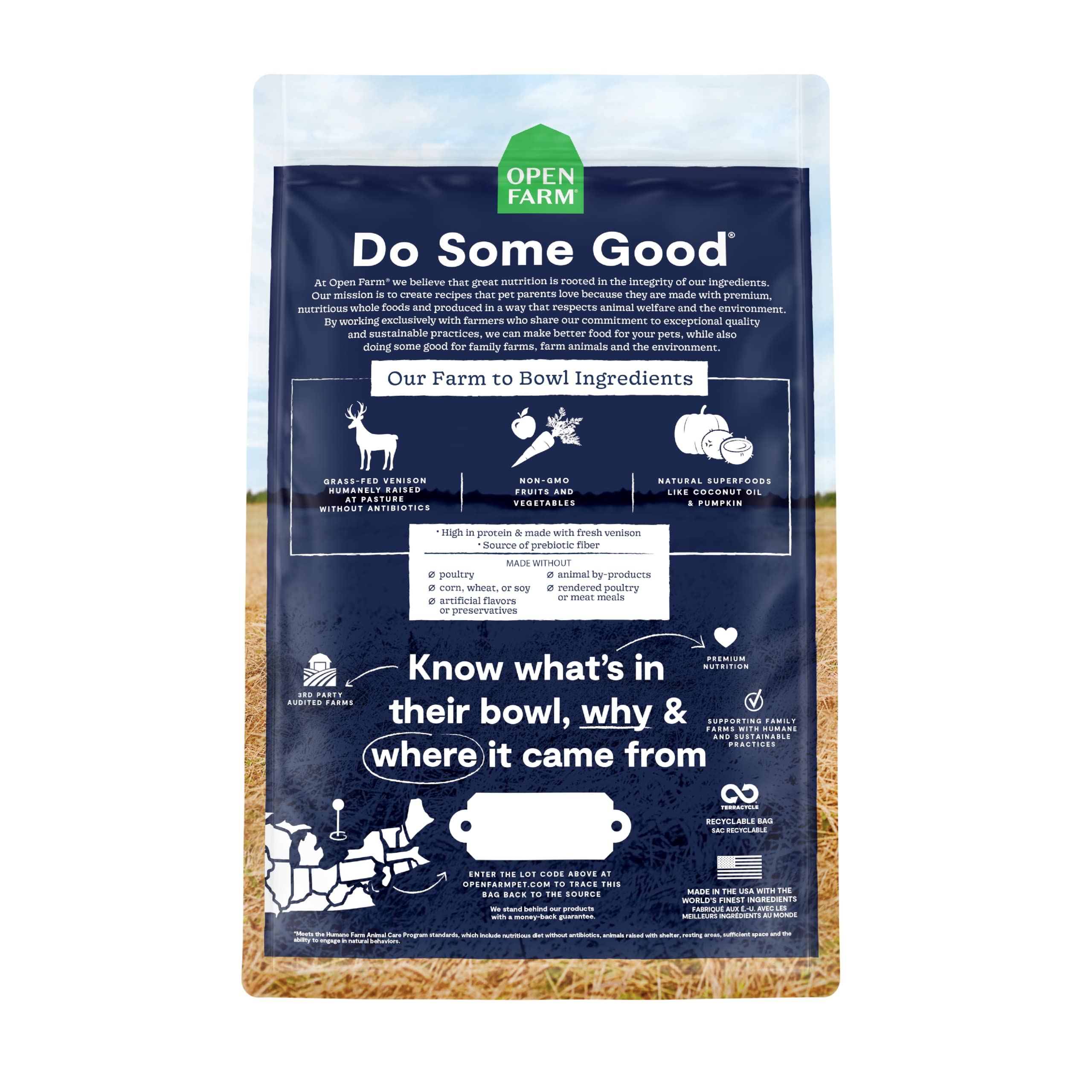Open Farm Grain-Free Dry Dog Food with Ethically Sourced Ingredients, Non-GMO Veggies & Superfoods to Support Overall Health, Ne