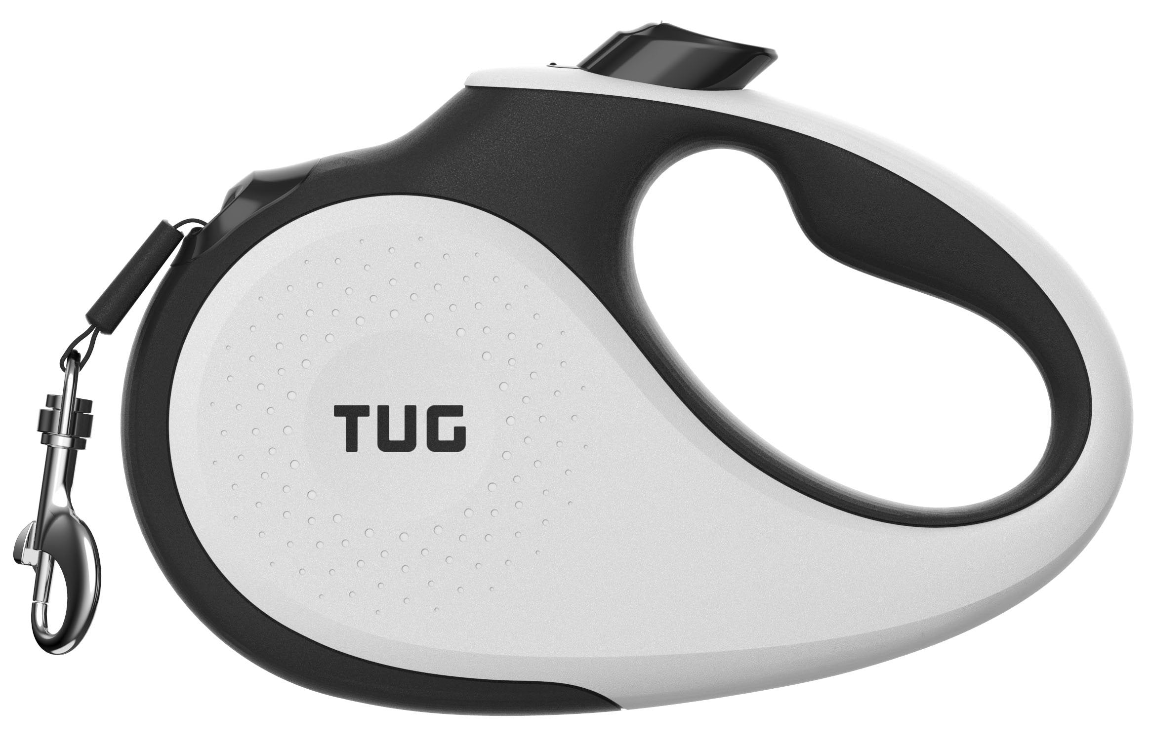 TUG 360 TangleFree Retractable Dog Leash with AntiSlip Handle | 16 ft Strong Nylon Tape | OneHanded Brake, Pause, Lock (Small