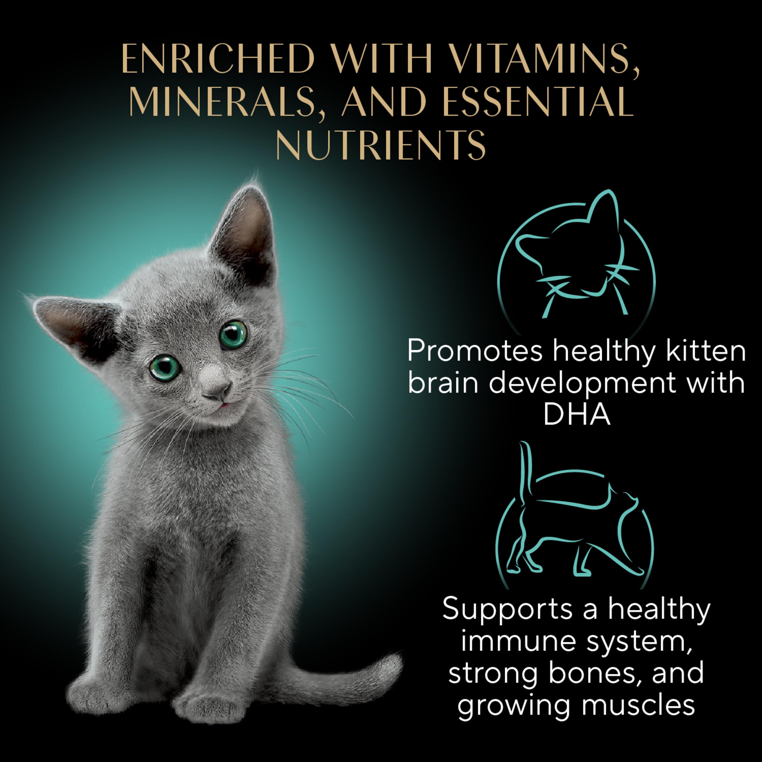 Sheba Perfect Portions Kitten Wet Cat Food Pate Chicken Entree and Salmon Entree, 2.6 oz. Twin-Pack Trays (12 Count, 24 Servings