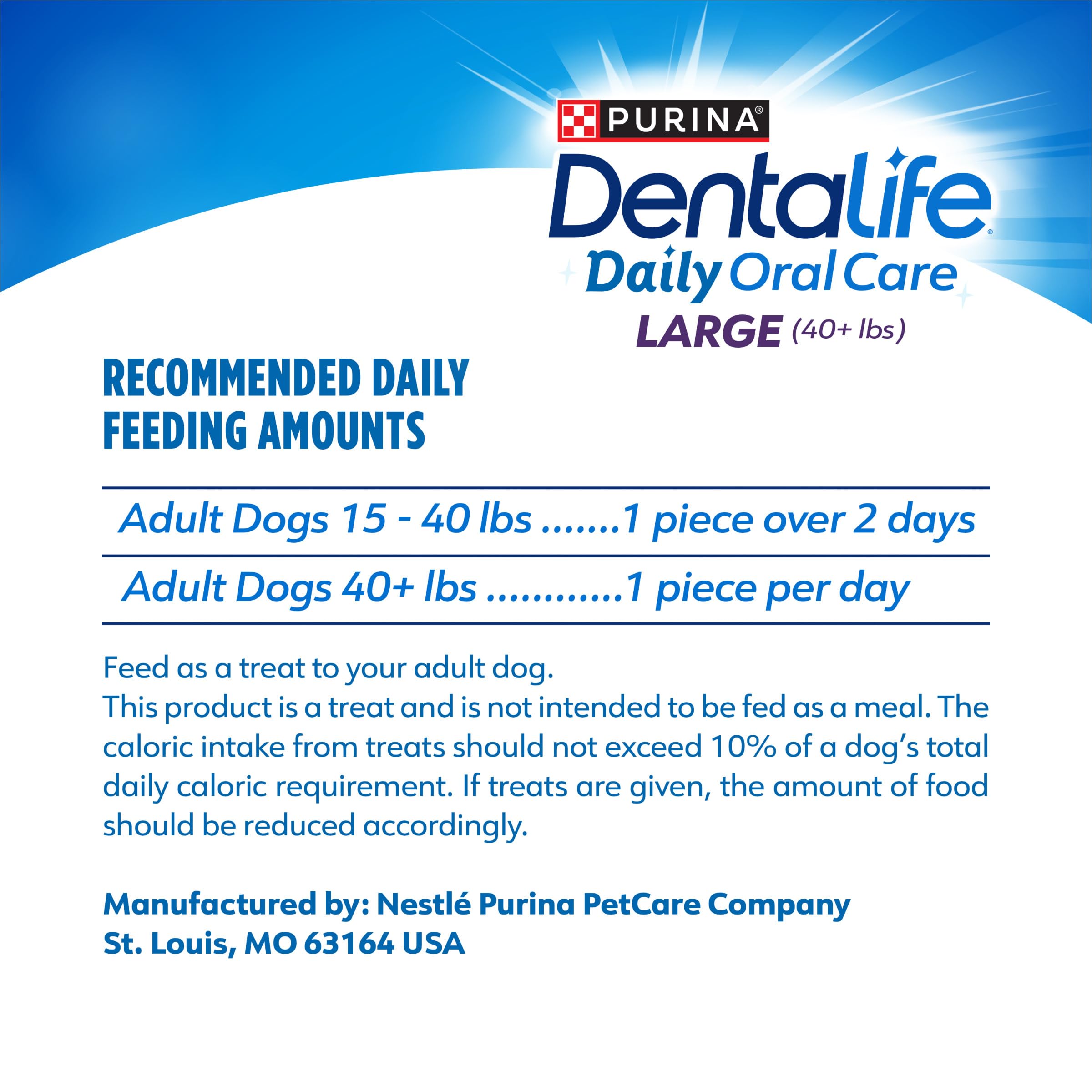 Purina DentaLife Made in USA Facilities Large Dog Dental Chews, Daily