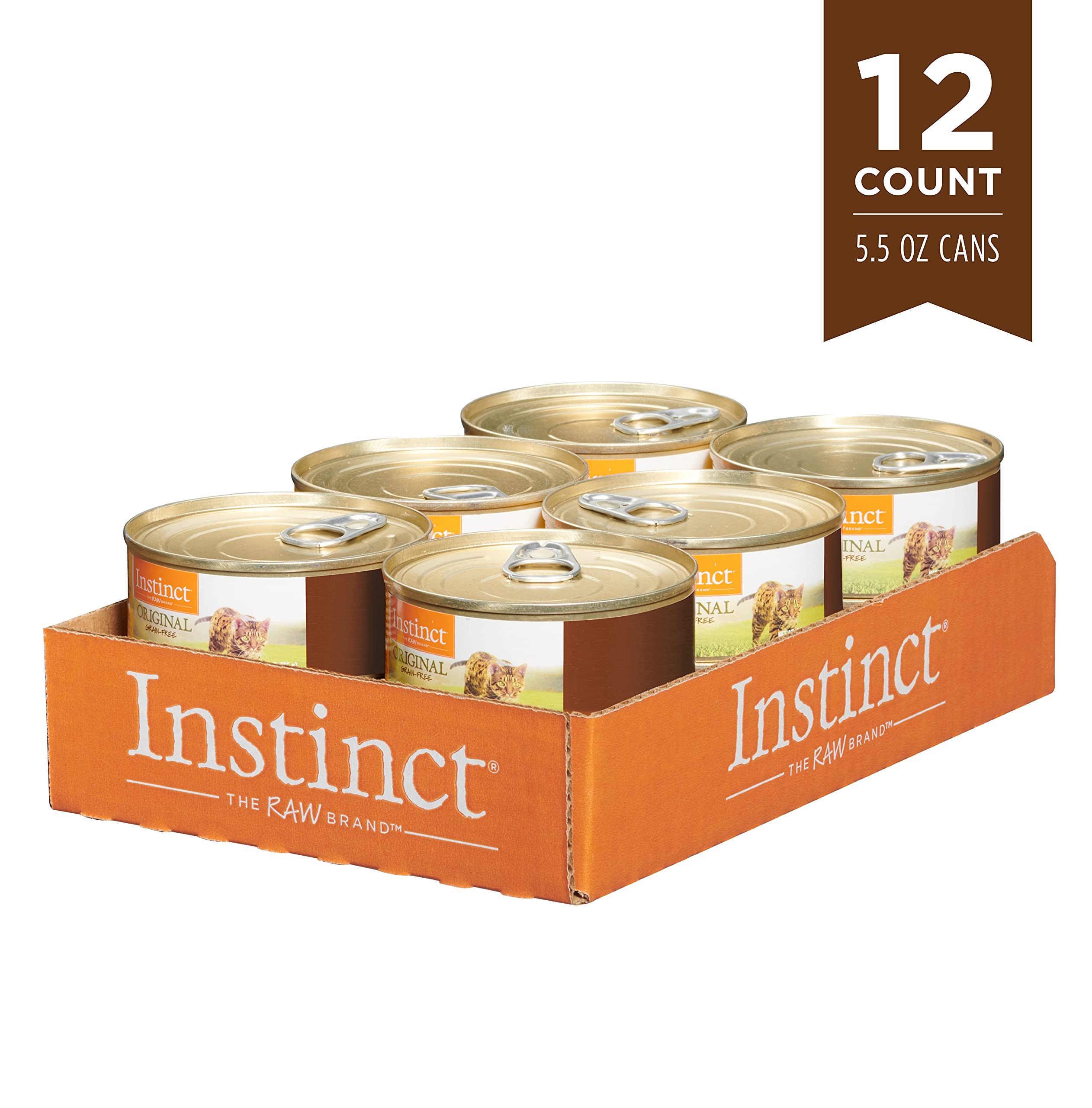 Instinct Original Grain Free Real Venison Recipe Natural Wet Canned Cat Food by Natures Variety, 5.5 oz. Cans (pack of 12)