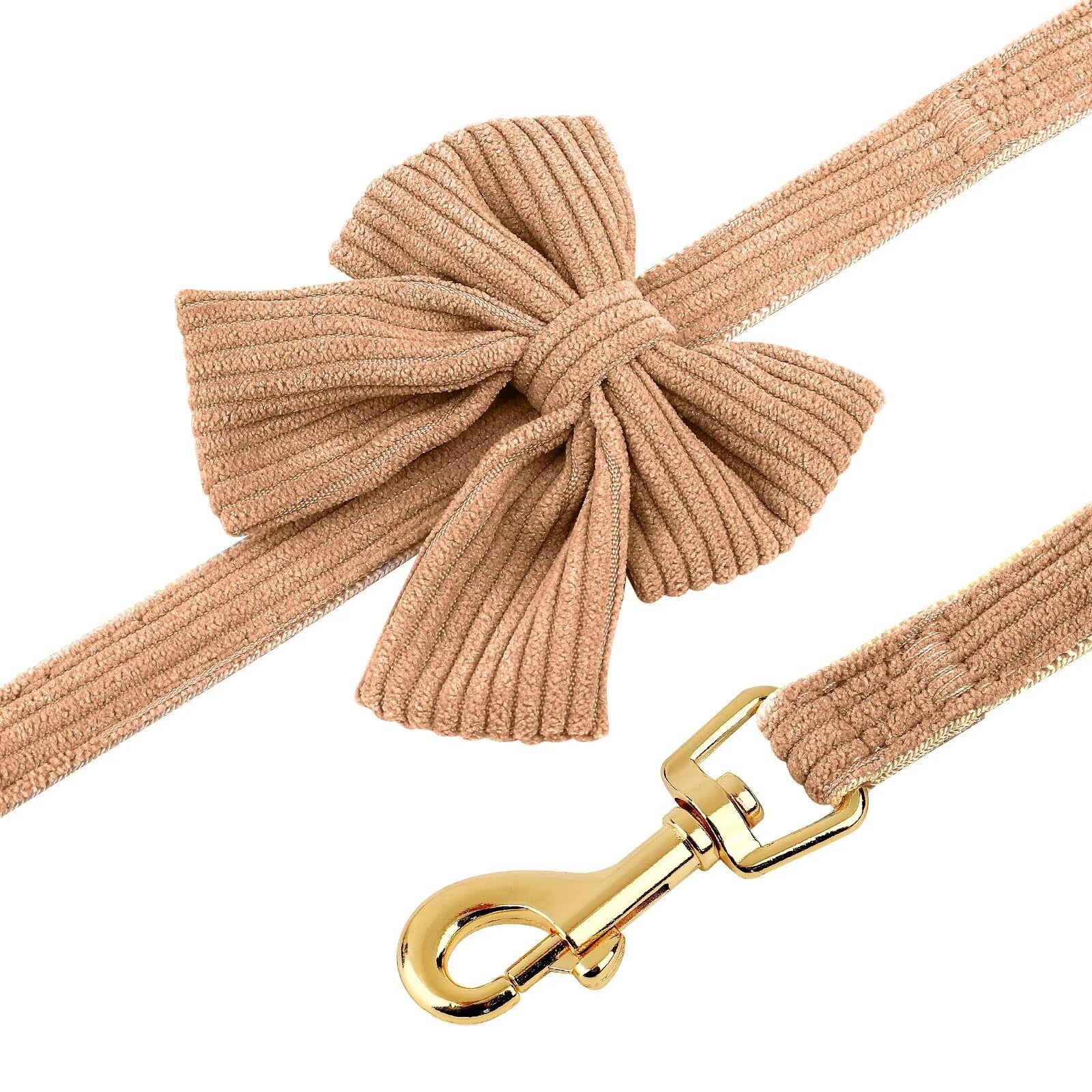 Didog Cute Small Dog Harness Collar & Leash Set, Adjustable Dog Collars And Leashes With Bowtie, Breathable Soft Mesh Padded Dog