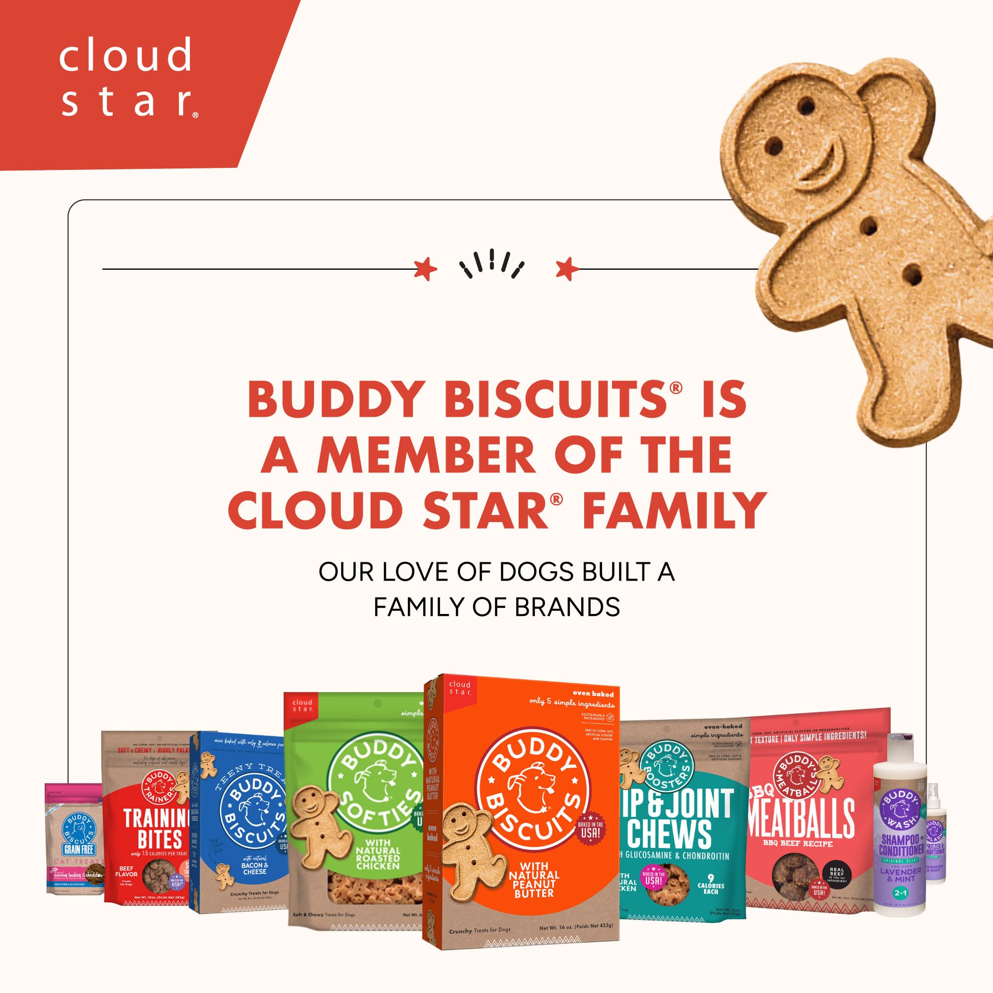 Buddy Biscuits 3.5 lbs. Bag of Crunchy Dog Treats Made with Bacon & Cheese