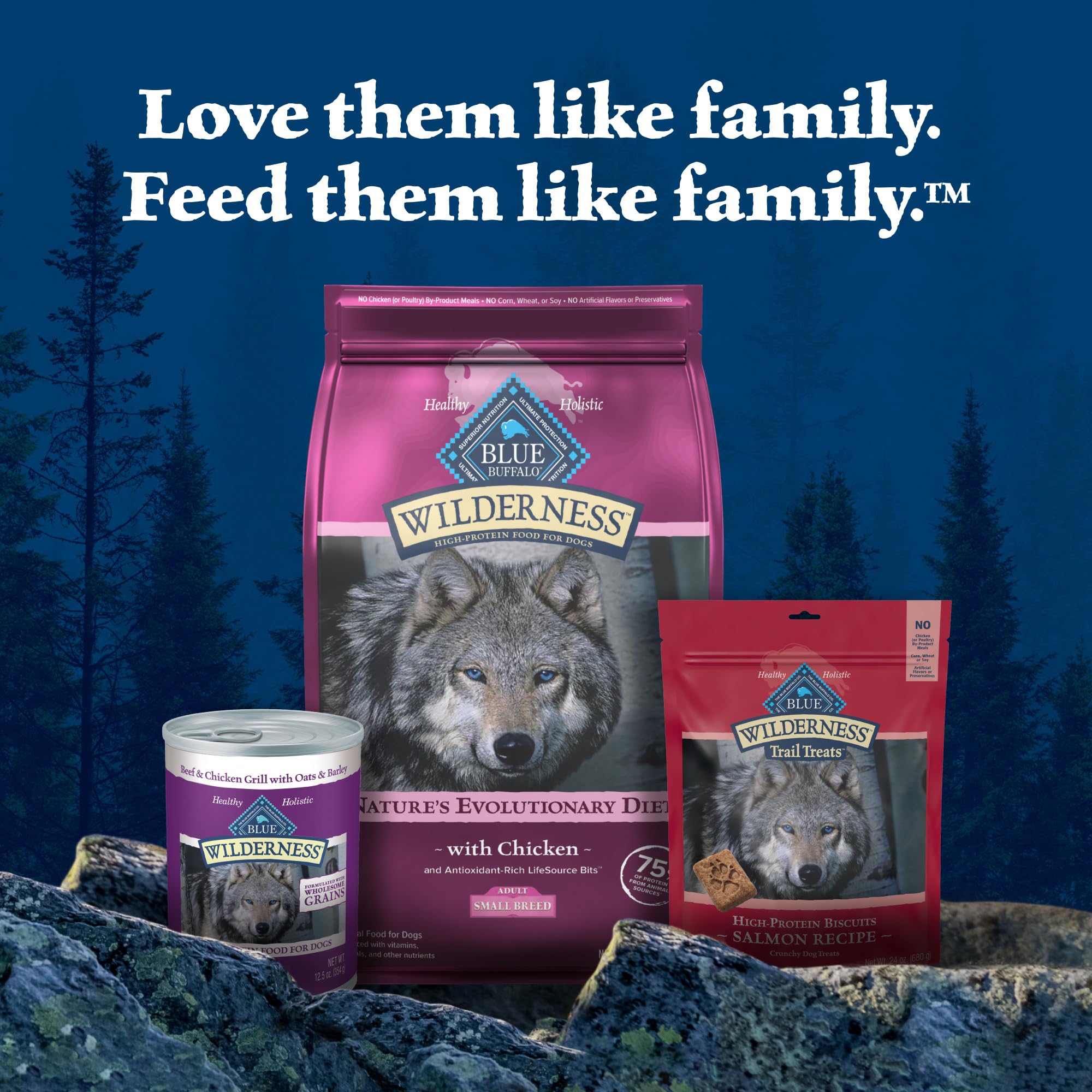 Blue Buffalo Wilderness Adult Small Breed Dry Dog Food Real Chicken with Natural Ingredients