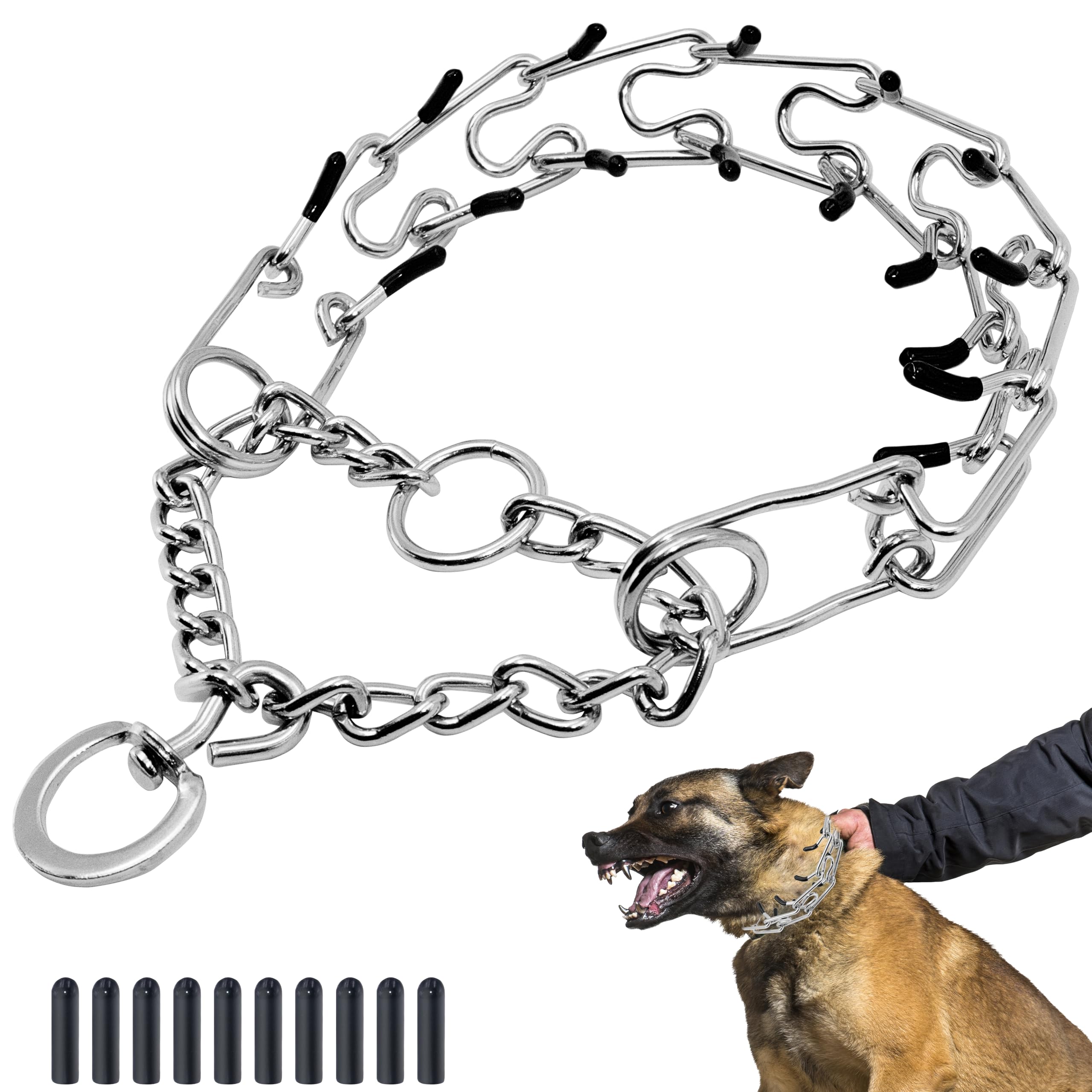 Maiiu Adjustable Dog Collar, Pinch Collar For Dogs,Dog Training Collar For Small Medium Large Dogs,Metal Prong Collar With Comfo