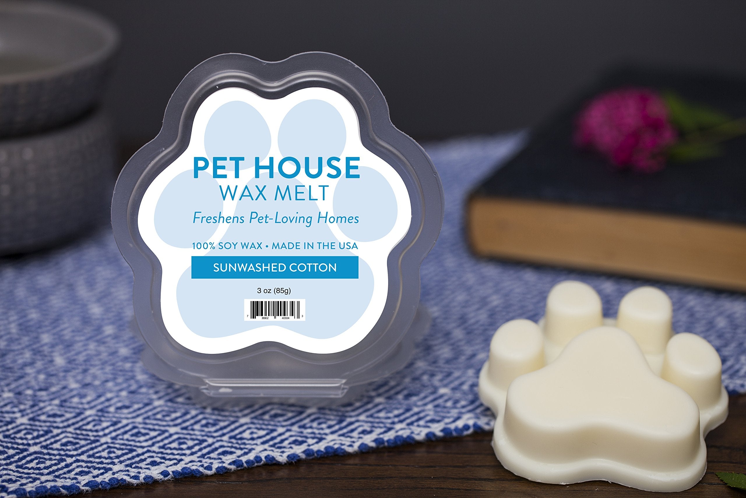 One Fur All 100% Natural Plant-Based Wax Melts, Pack Of 2 By Pet House - Long Lasting Pet Odor Eliminating Wax Melts Non-Toxic,