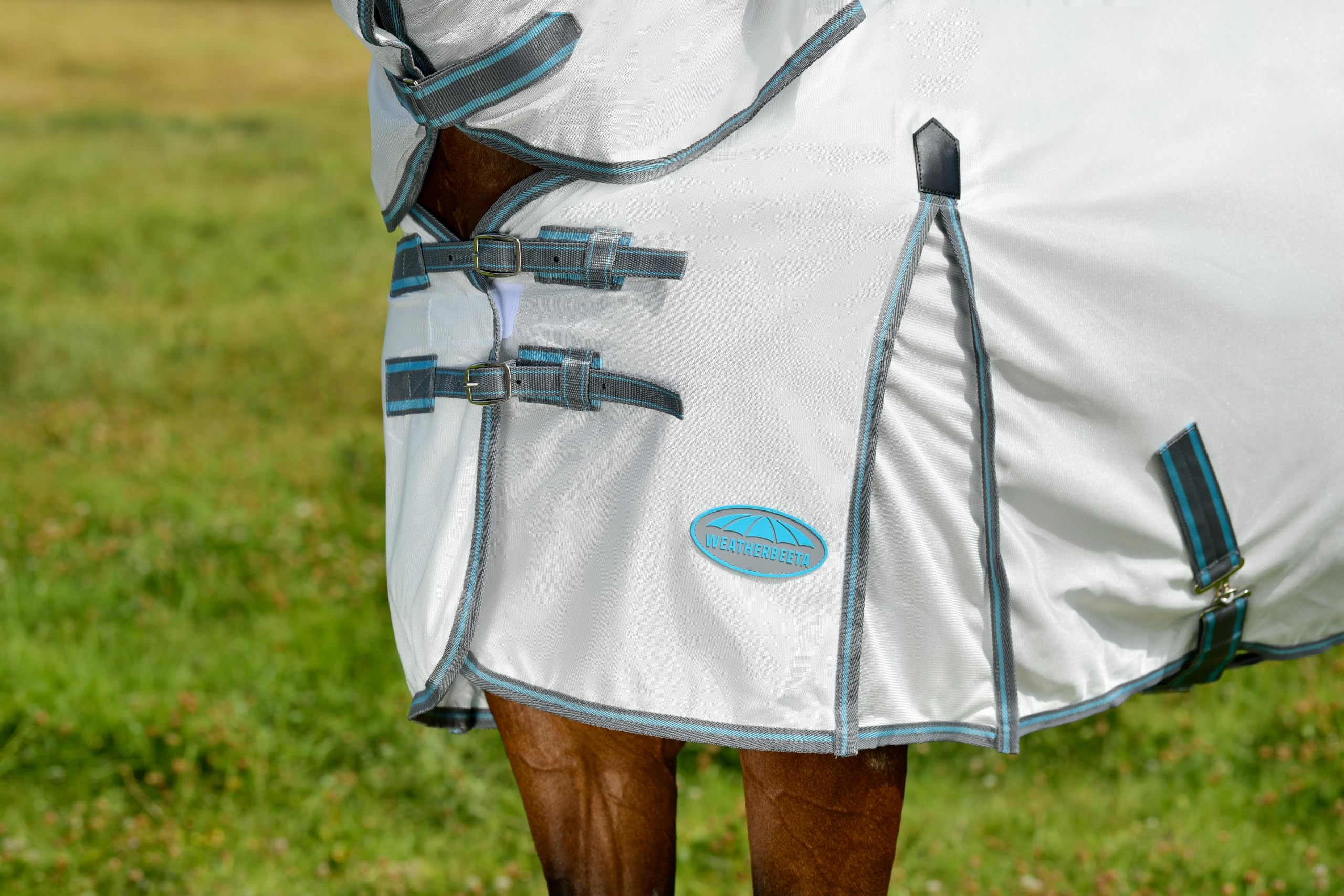 Weatherbeeta Comfitec Essential Mesh Ii Combo Neck, White/Grey/Bright Blue, 81'