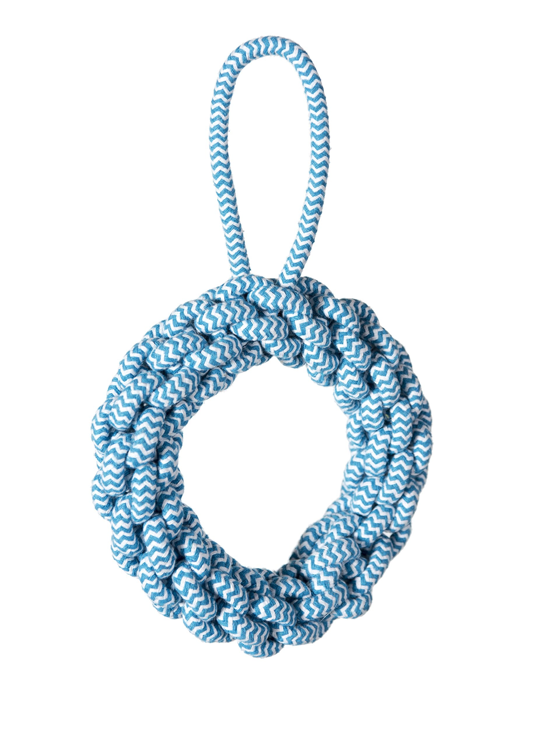 Chase 'N Chomp Maddie Tough Rope Ring Floating Fetch Dog Toy