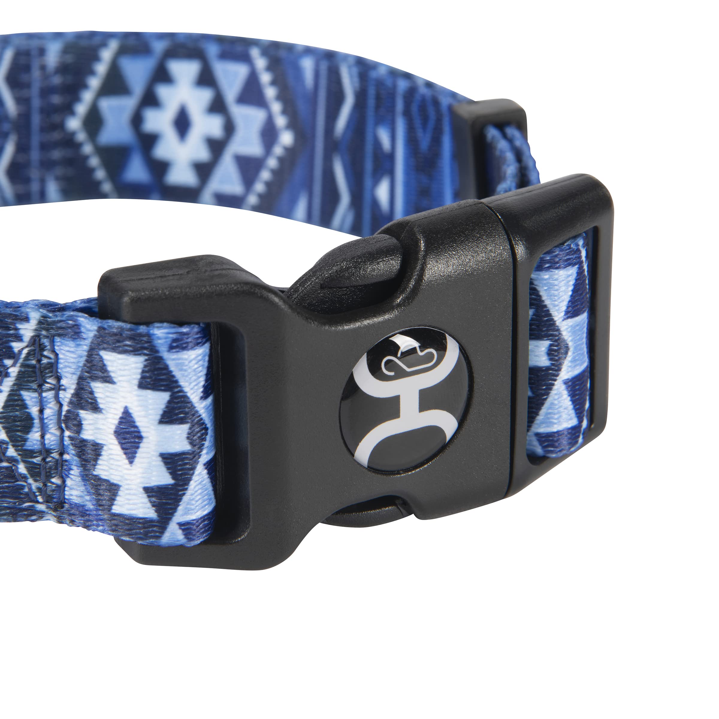 Hooey Nomad Dog Collar, Durable Polyester Webbing Collar With Graphic-Inspired Prints, Ombre Aztec, Large