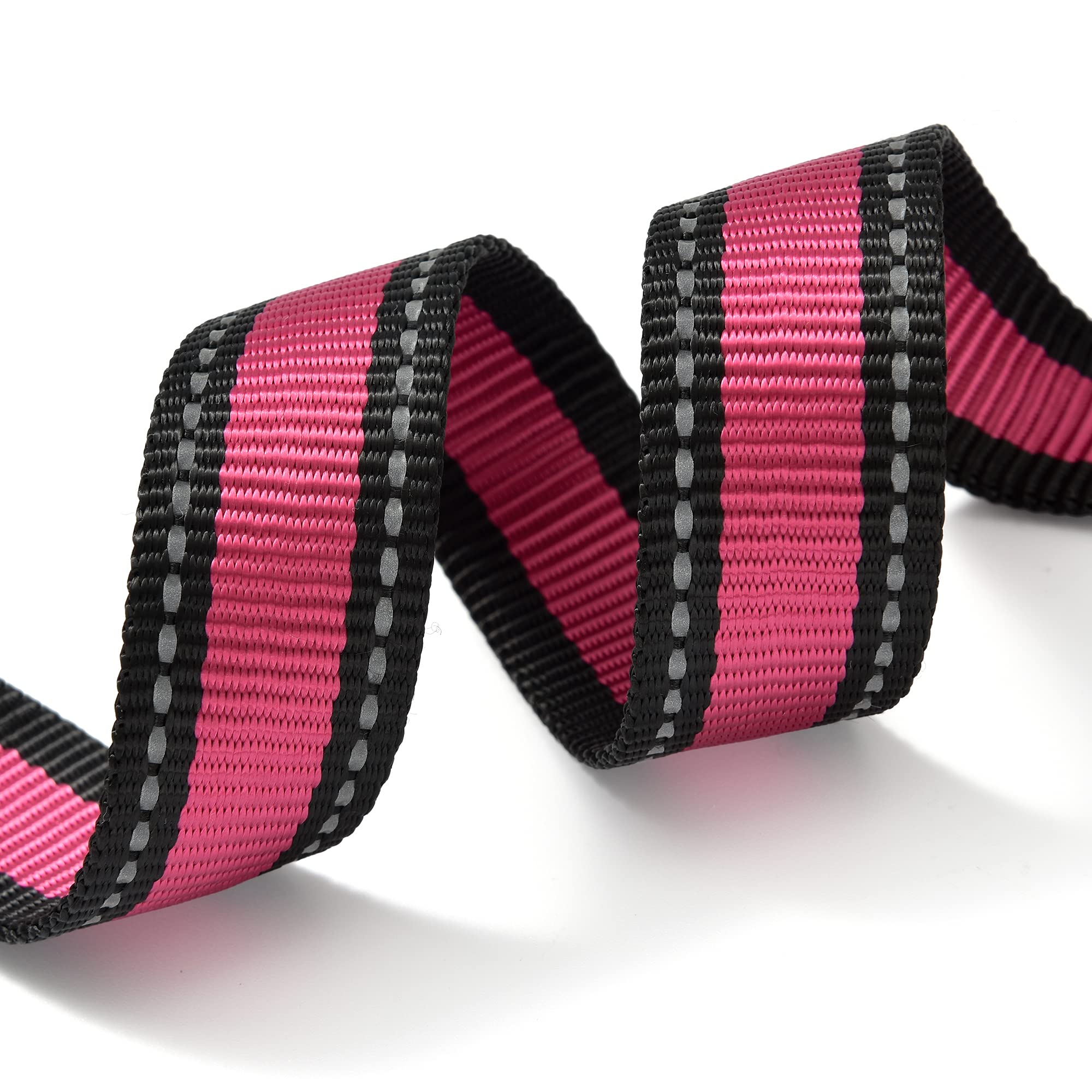 Mile High Life Dog Collar | Nylon Reflective Dog Collars | Light Weight Puppy Collars | Pink Dog Collars For Small Dogs (Pink, S