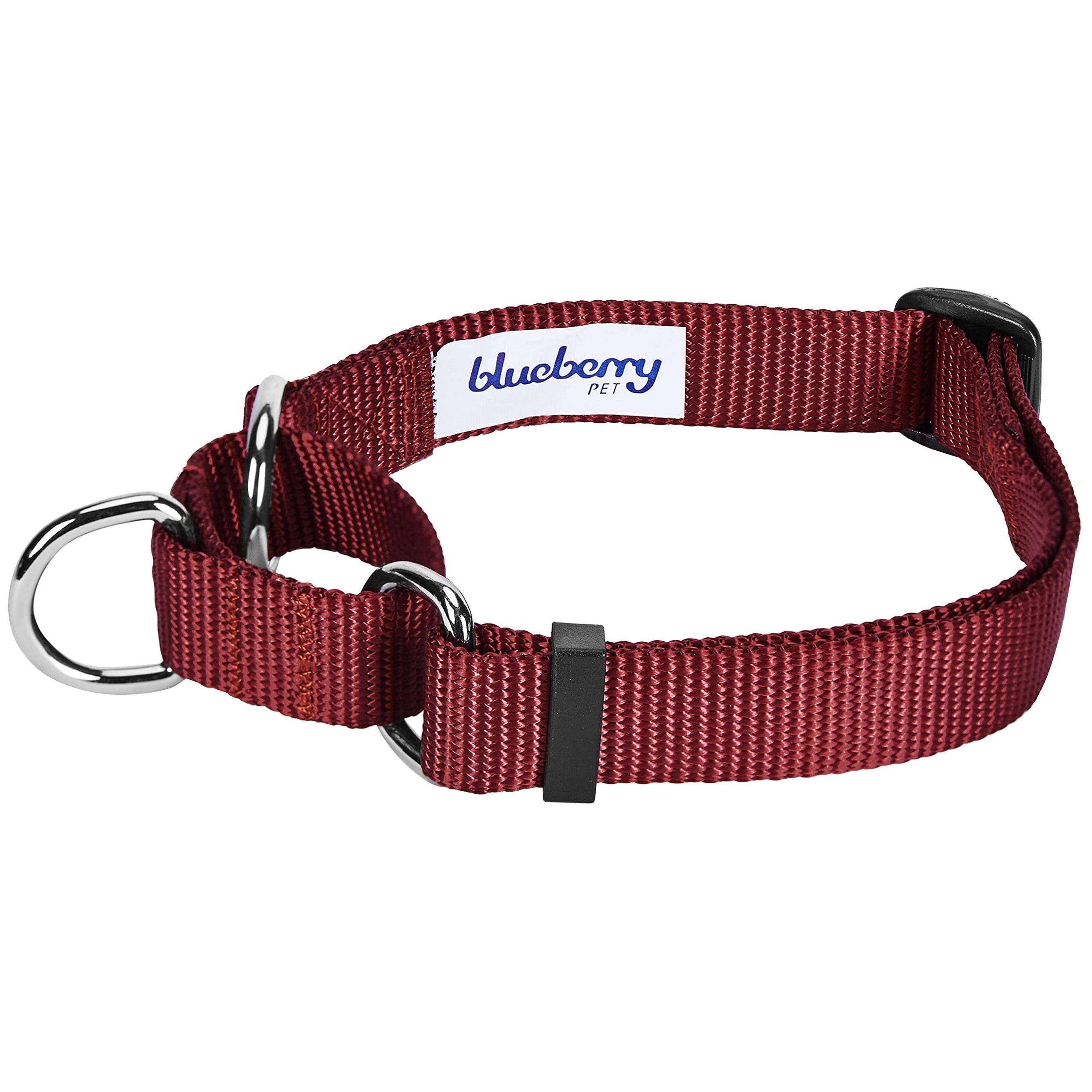 Blueberry Pet Essentials Martingale Safety Training Dog Collar, Fired Brick, Large, Heavy Duty Nylon Adjustable Collars For Dogs