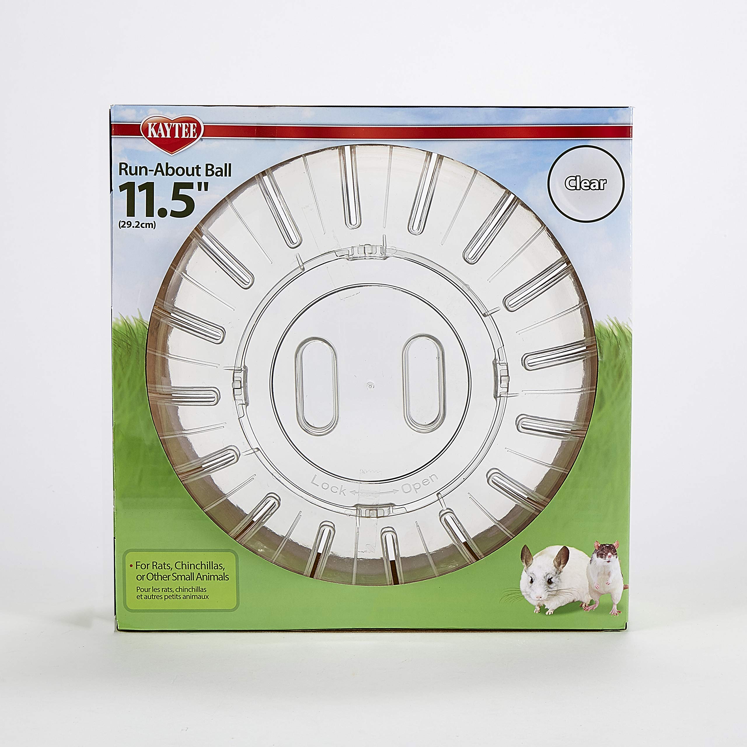 Kaytee 11.5 Clear Run-About Exercise Ball For Pet Rats & Chinchillas