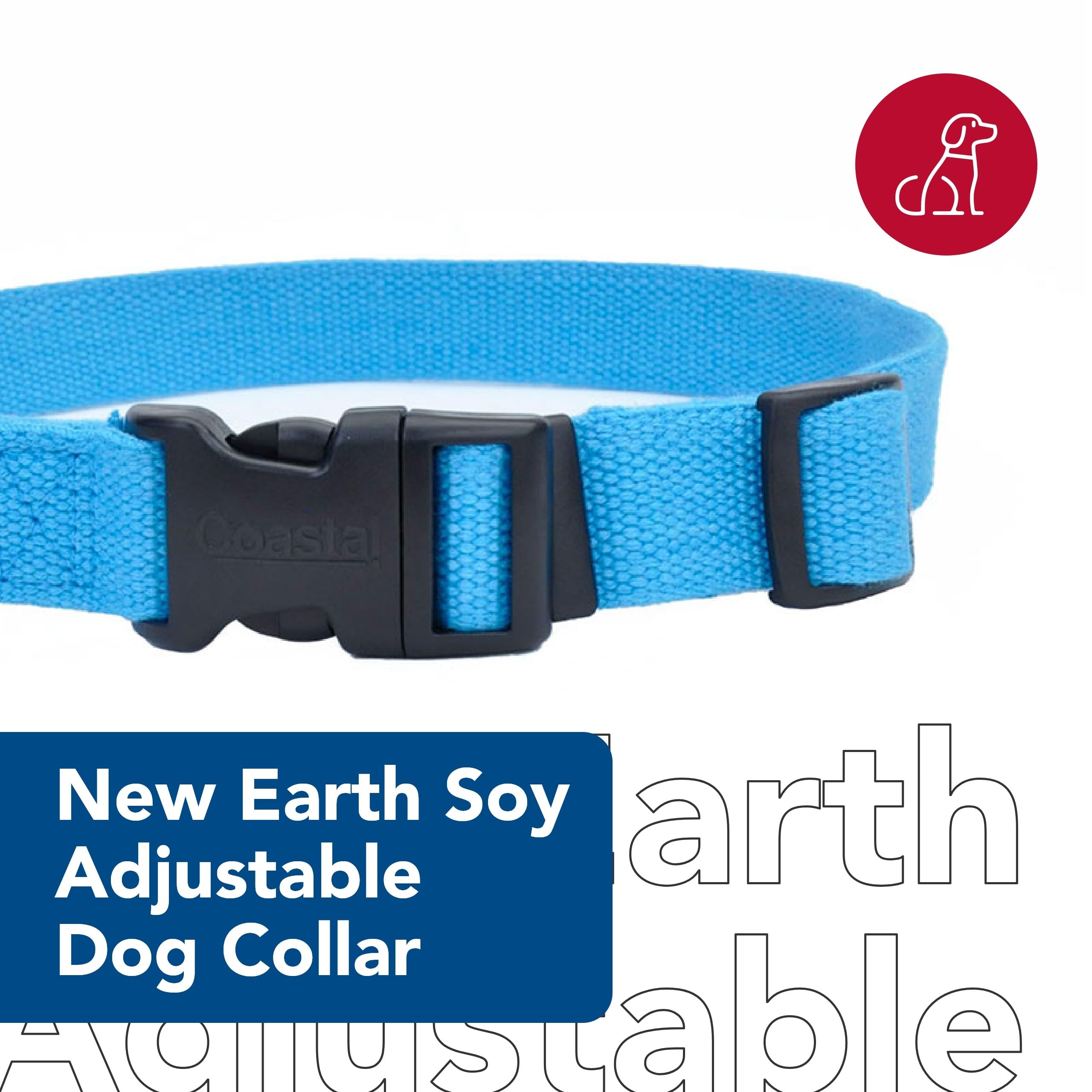Coastal Pet - New Earth Soy - Adjustable Dog Collar, Mint, 1 x 18-26