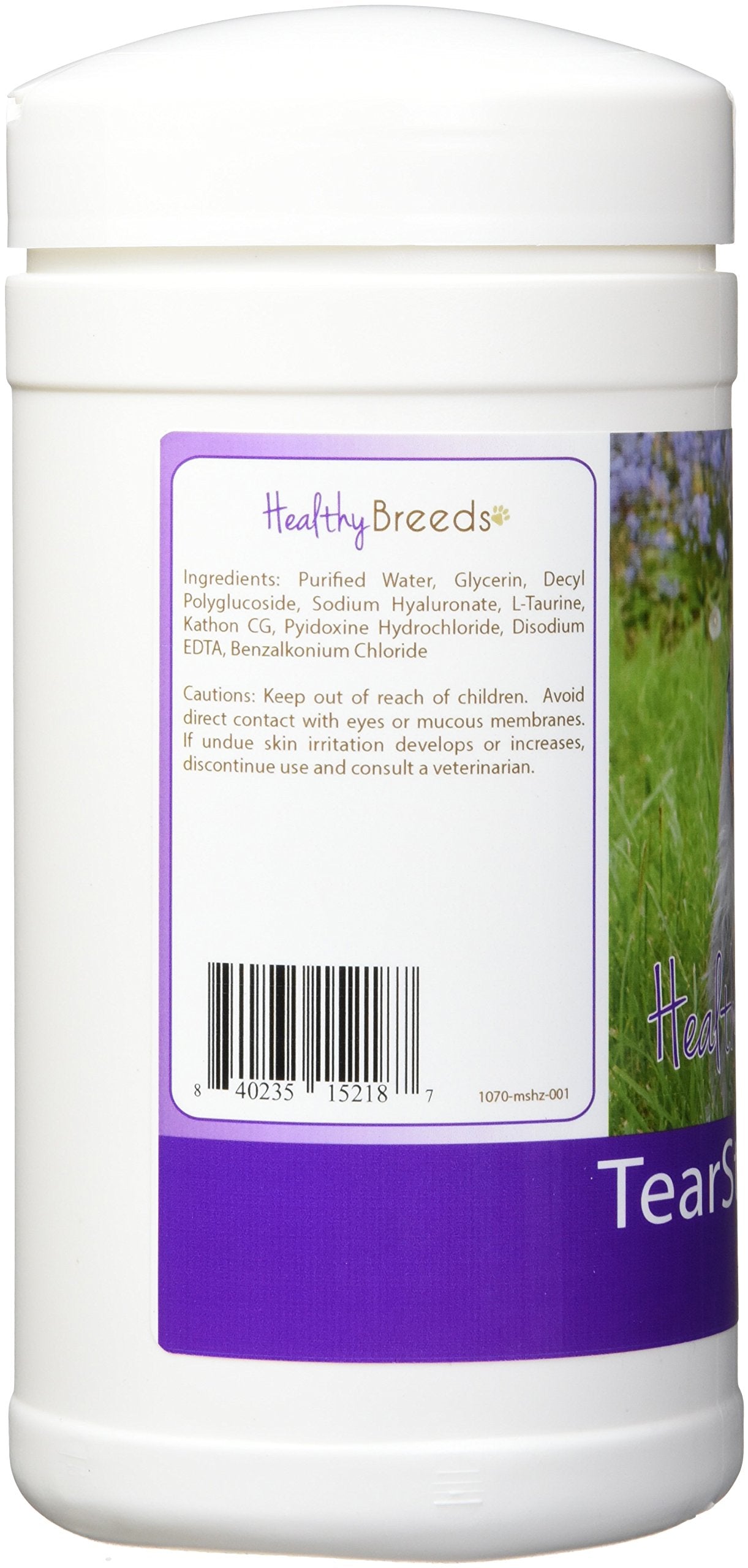 Healthy Breeds Miniature Schnauzer Tear Stain Wipes 70 Count