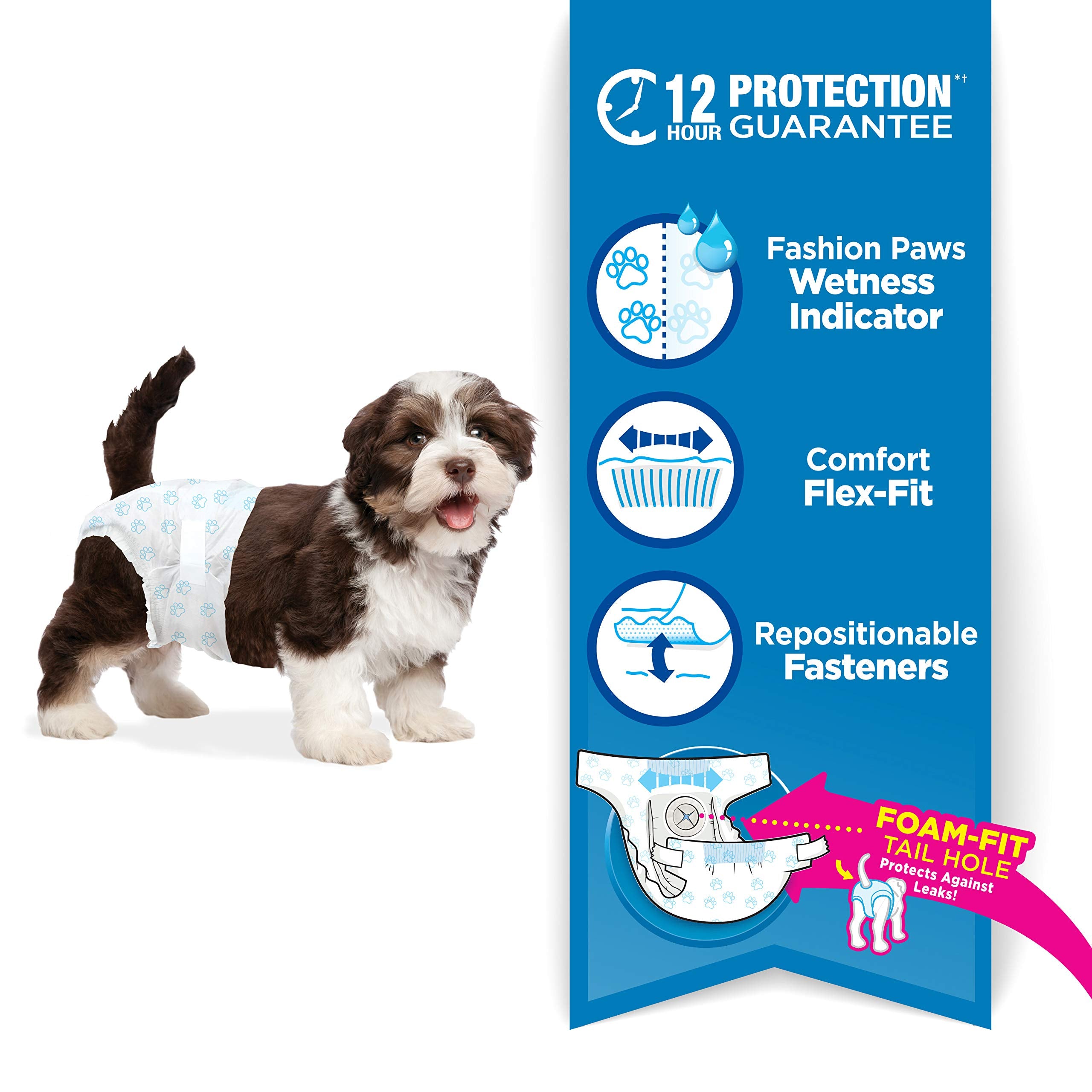 Four Paws Wee-Wee Disposable Dog Diapers X-Small (12 Count)