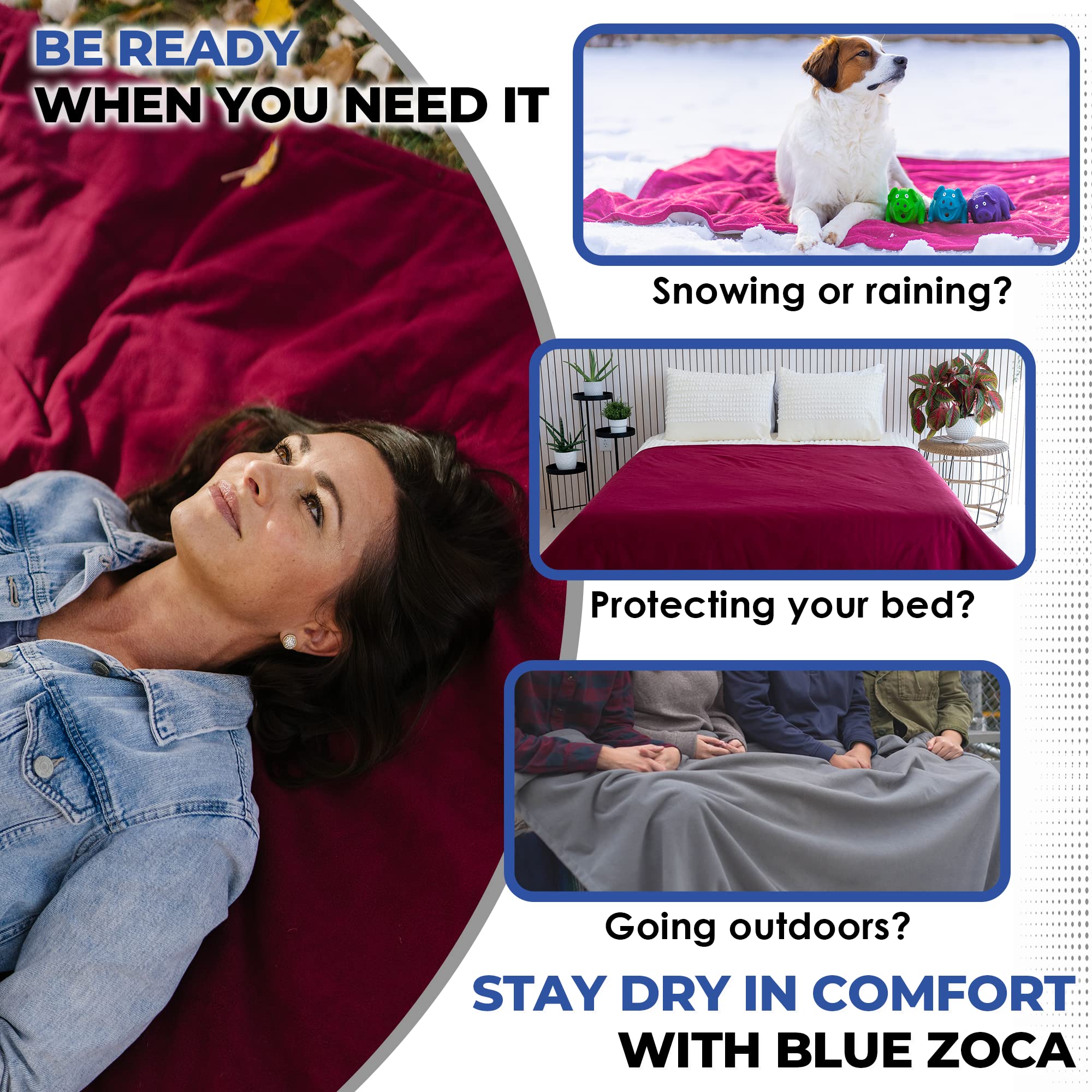 Waterproof Blanket | Machine Washable Dog Bed Cover | Water Proof Blanket to Protect Your Bed Couch Car from Leaks Spills & Acci