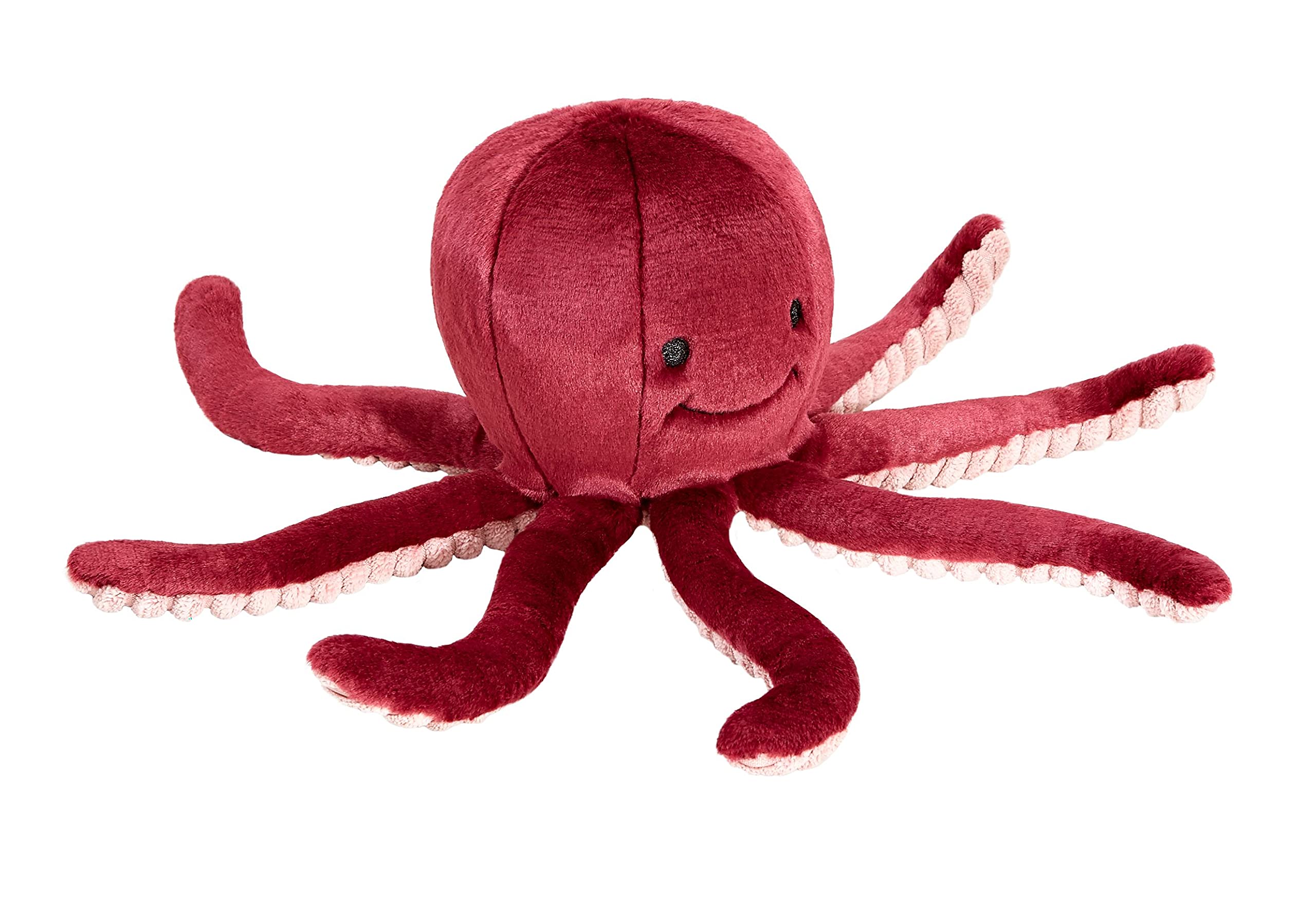 Fluff & Tuff Olympia Octopus Dog Toy, 11" Plush with Durable Tuffweb Mesh, White