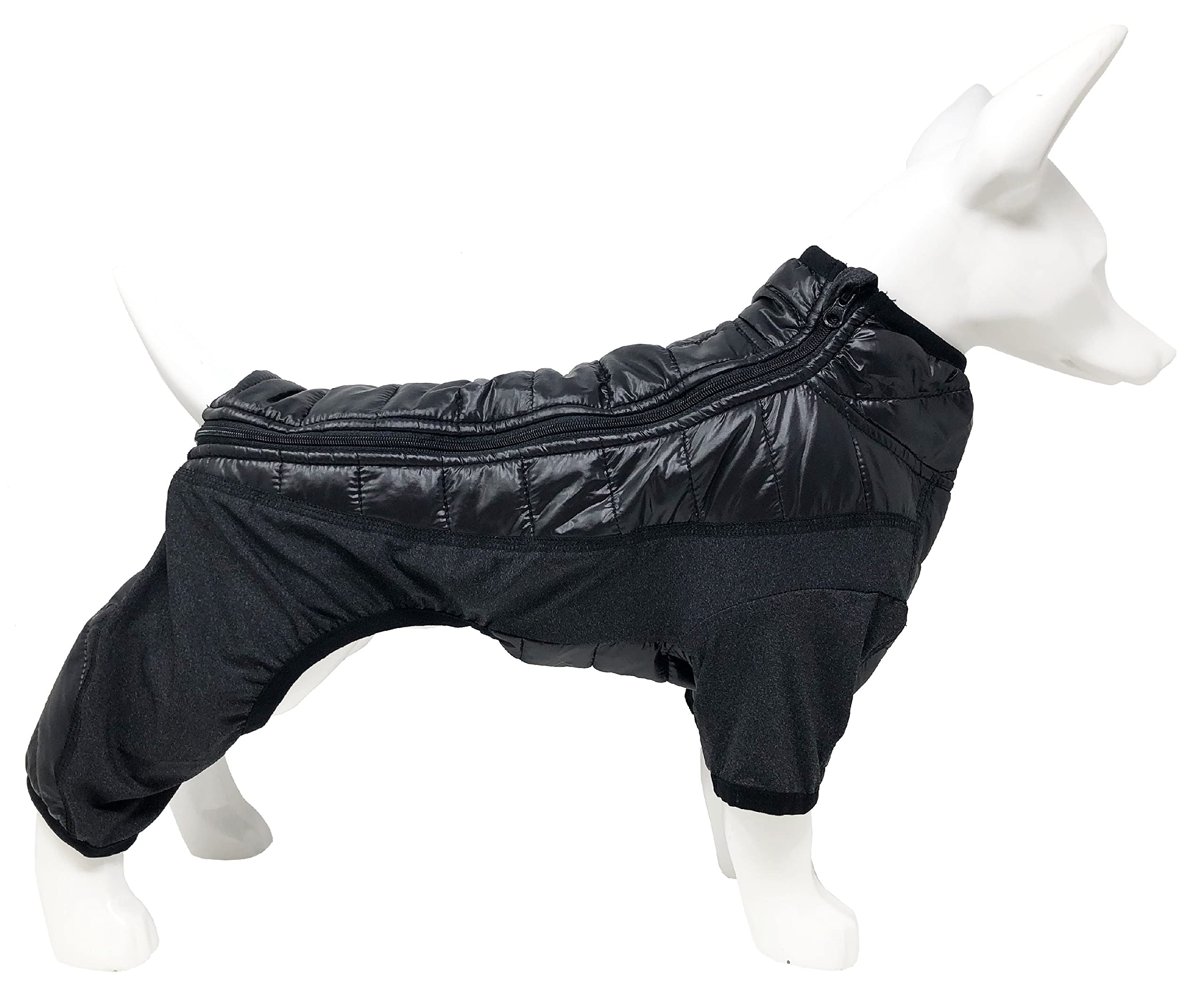 Pet Life Aura-Vent Lightweight 4-Season Stretch And Quick-Dry Full Body Dog Jacket, Sm, Black