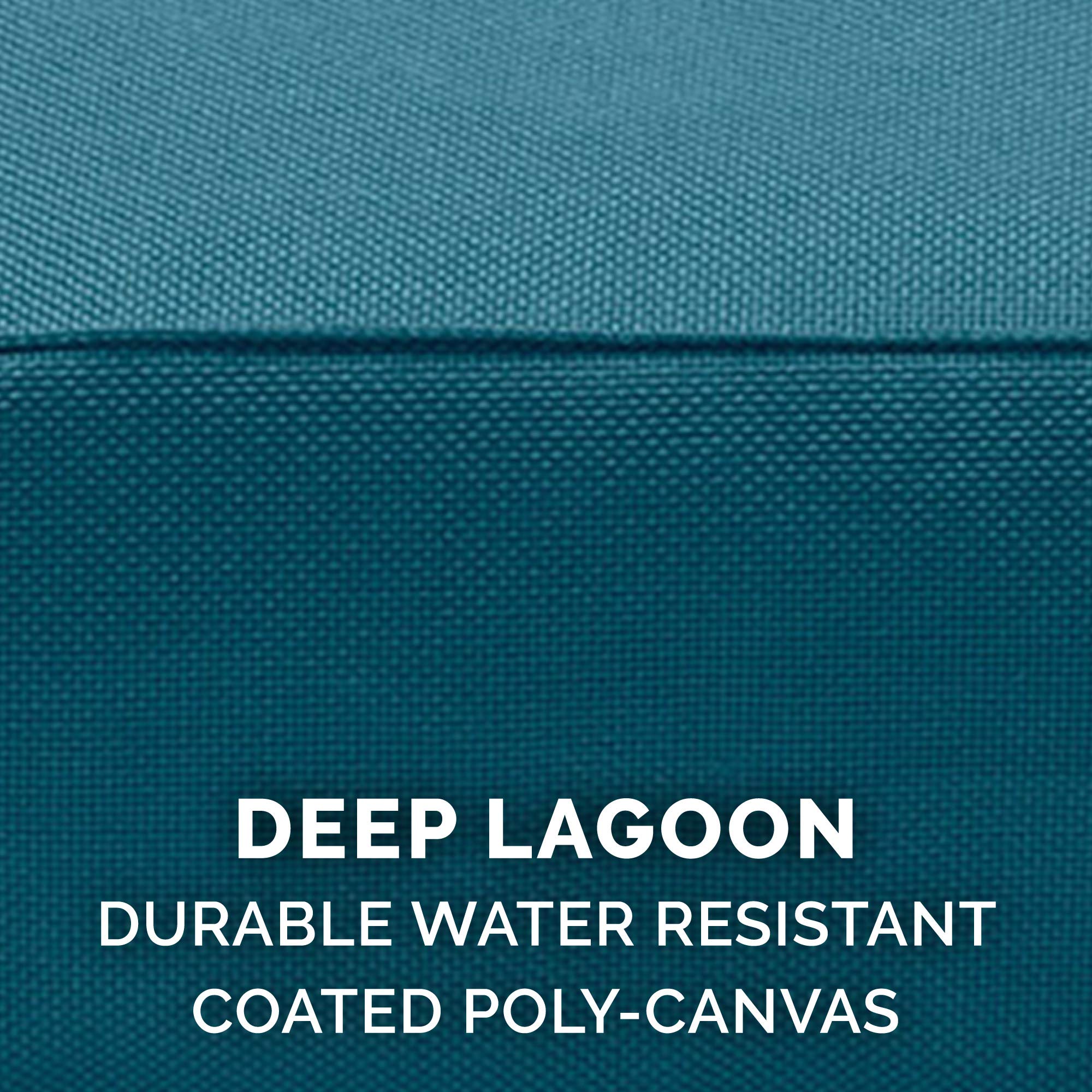 Furhaven Replacement Dog Bed Cover Water-Resistant Indoor/Outdoor Logo Print Oxford Polycanvas Mattress, Washable - Deep Lagoon,