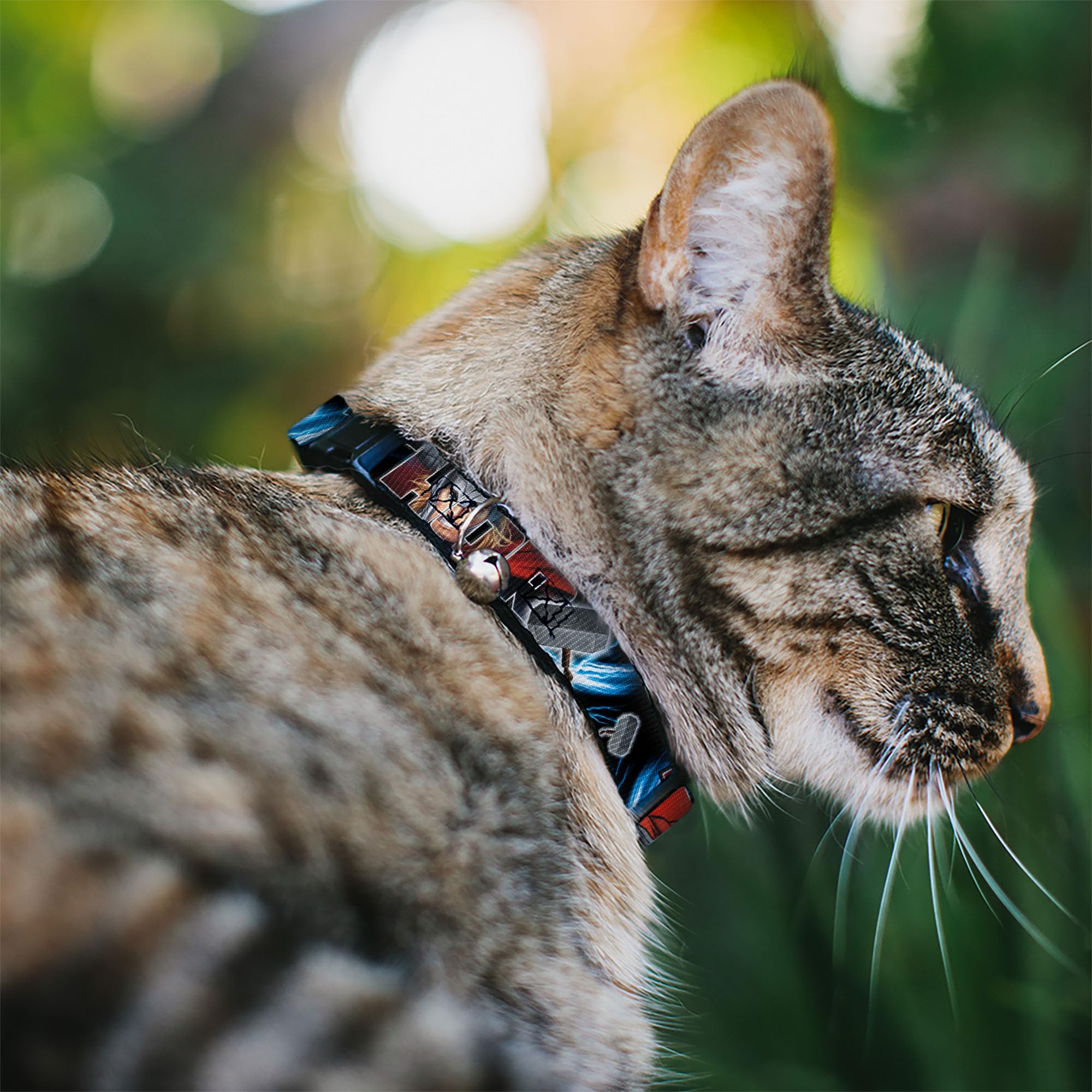 Cat Collar Breakaway Thor Poses Hammer 8 to 12 Inches 0.5 Inch Wide