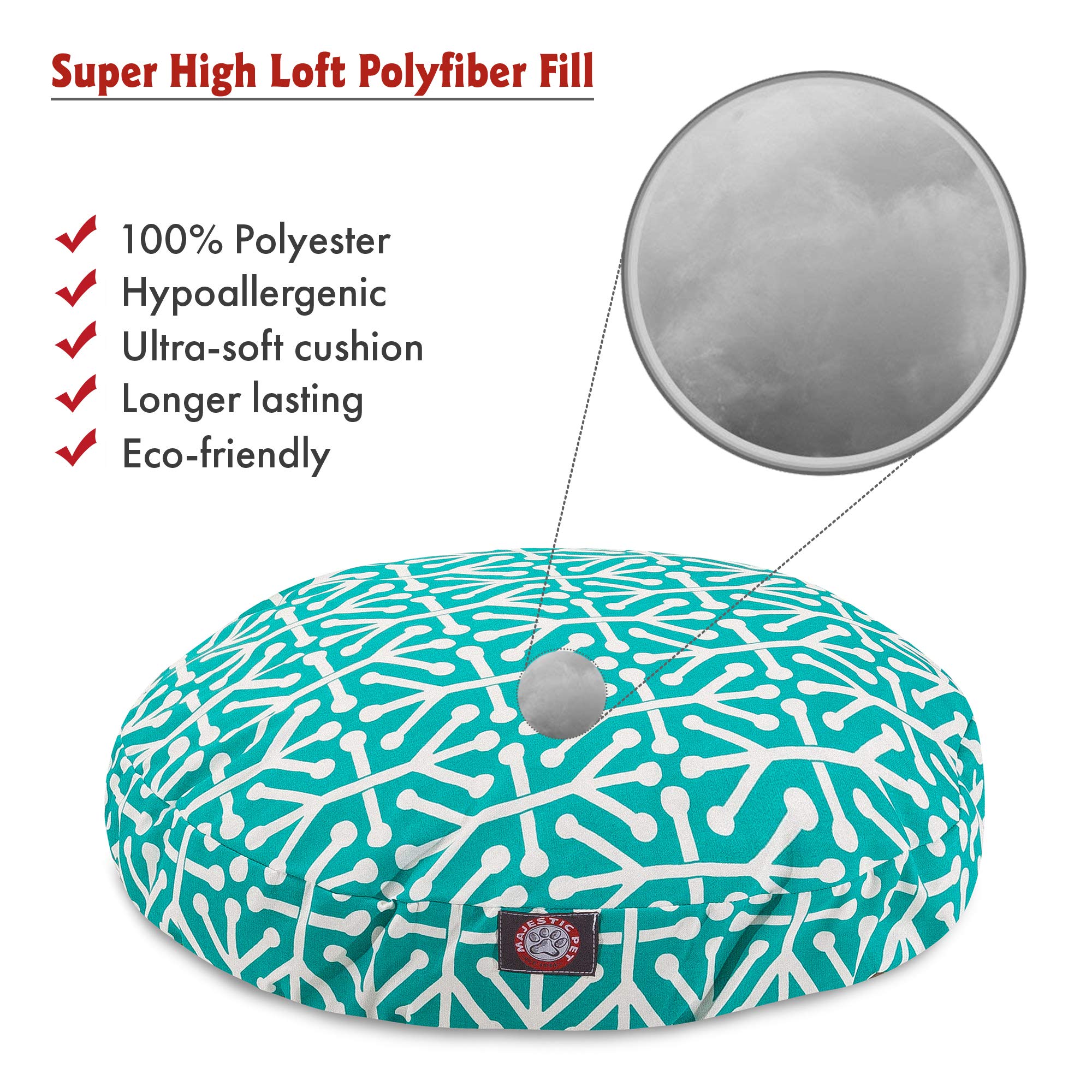 Pacific Aruba Large Round Indoor Outdoor Pet Dog Bed With Removable Washable Cover By Majestic Pet Products
