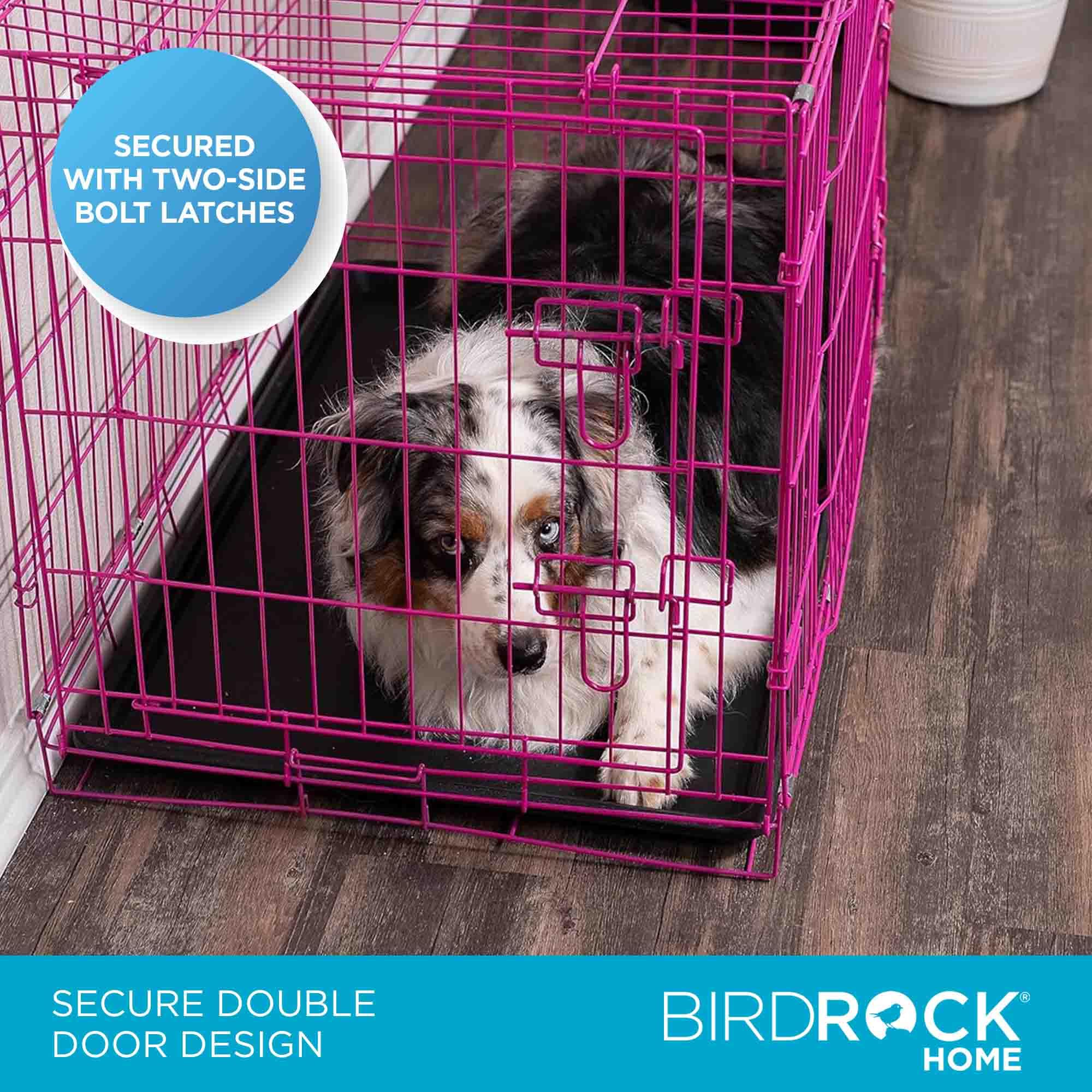 Internet'S Best Wire Dog Crate For Dogs - Double Door Metal Steel Crate, Indoor Folding & Collapsible Cage, Secure & Durable, Po