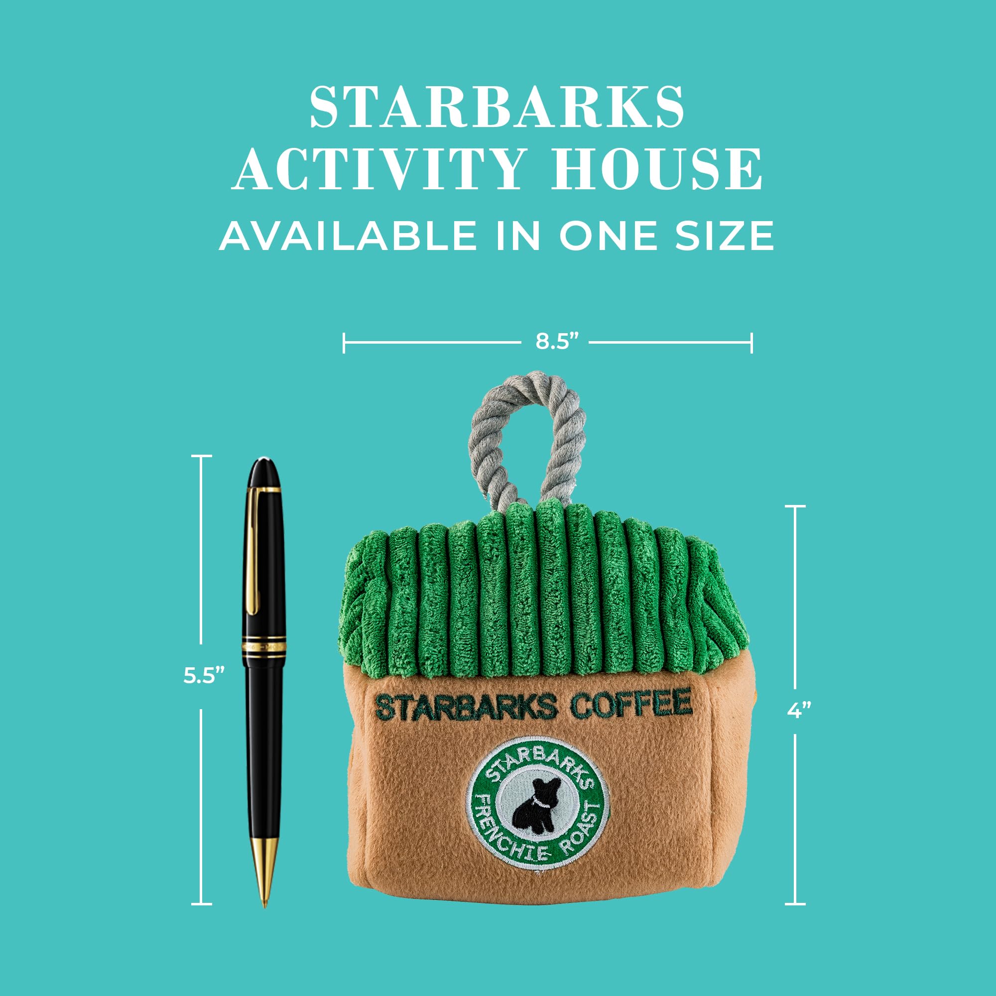 Haute Diggity Dog Starbarks Activity House, Plush Designer Dog Toys with Interactive Squeaker, Stimulating Pet Enrichment, Machi