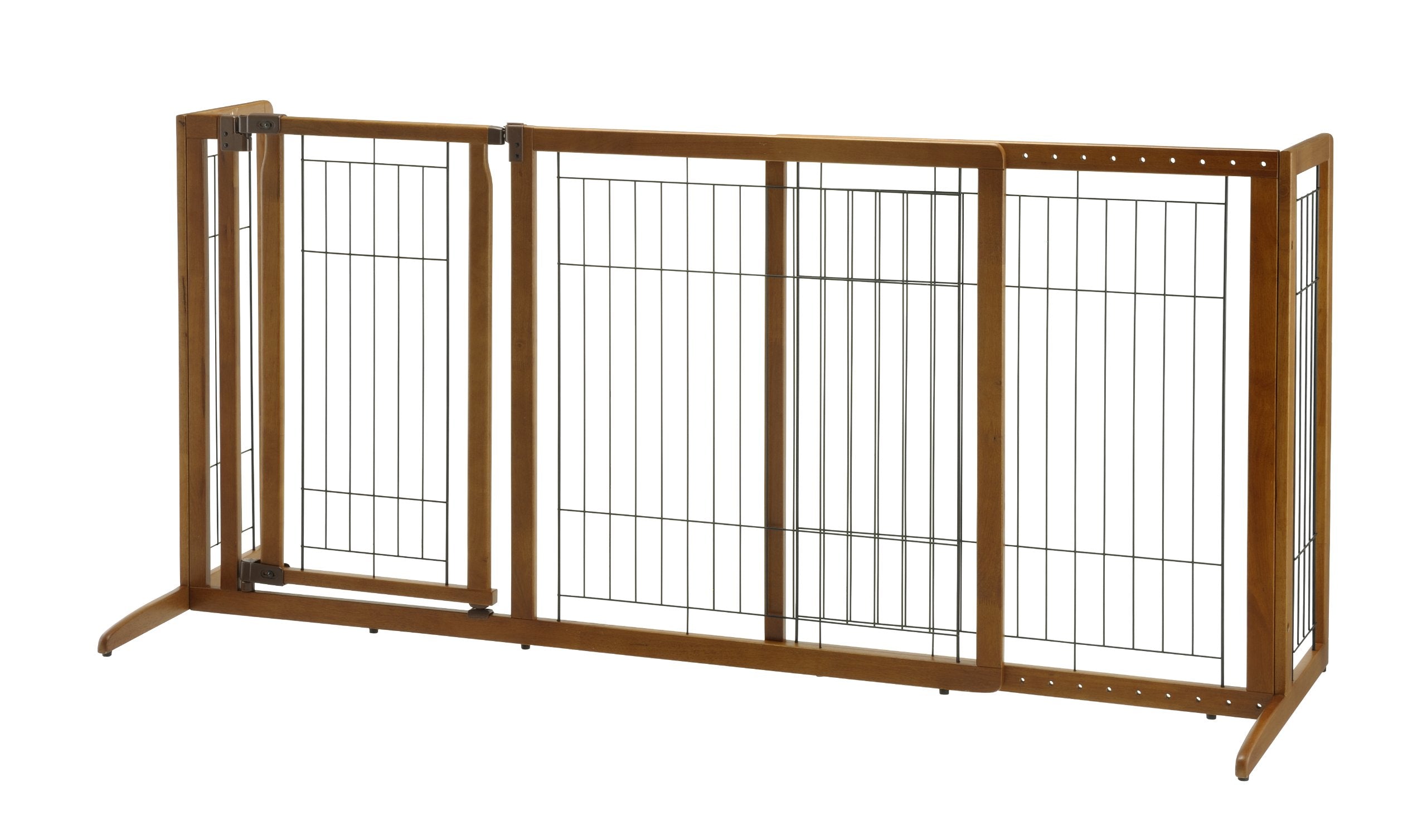 Richell Deluxe Freestanding Pet Gate With Door, Medium