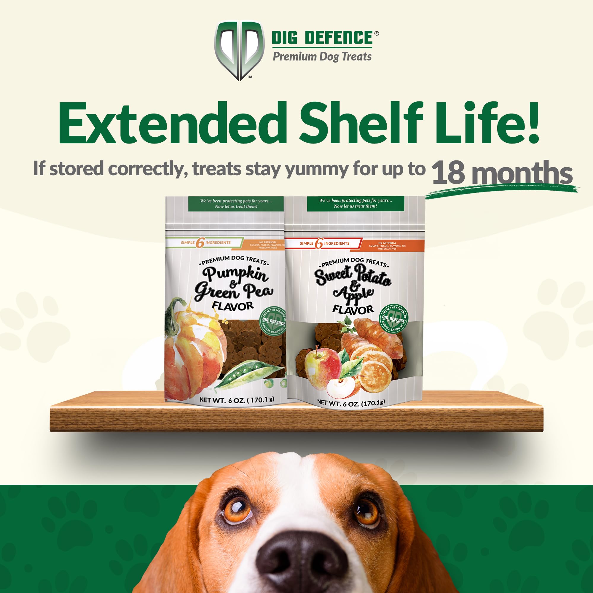 Dig Defence Premium Dog Treats - Pumpkin/Green Pea and Sweet Potato/Apples, Natural Ingredients, Baked Gourmet Snacks for Small