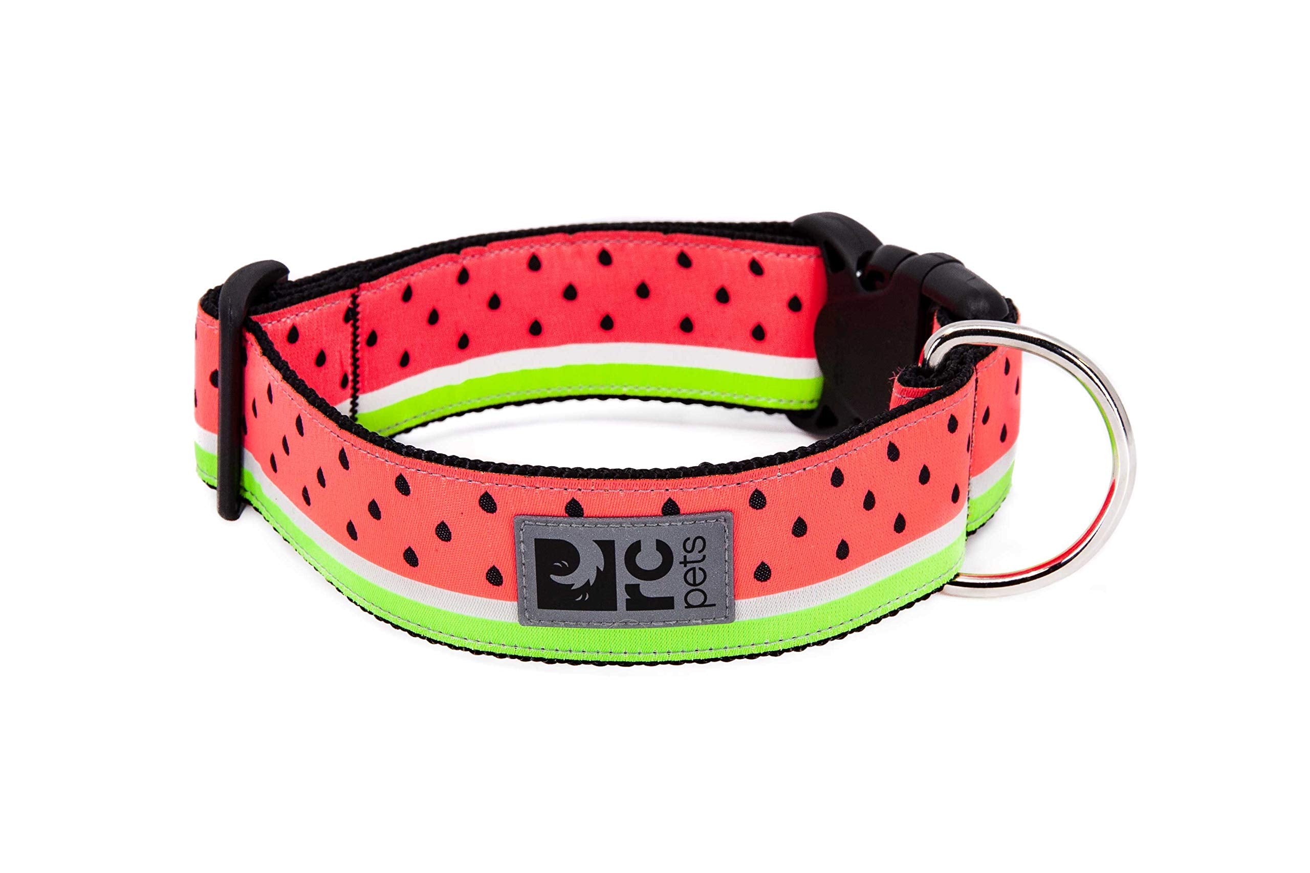 Rc Pets 1-1/2 Inch Wide Adjustable Dog Clip Collar, Large, Watermelon
