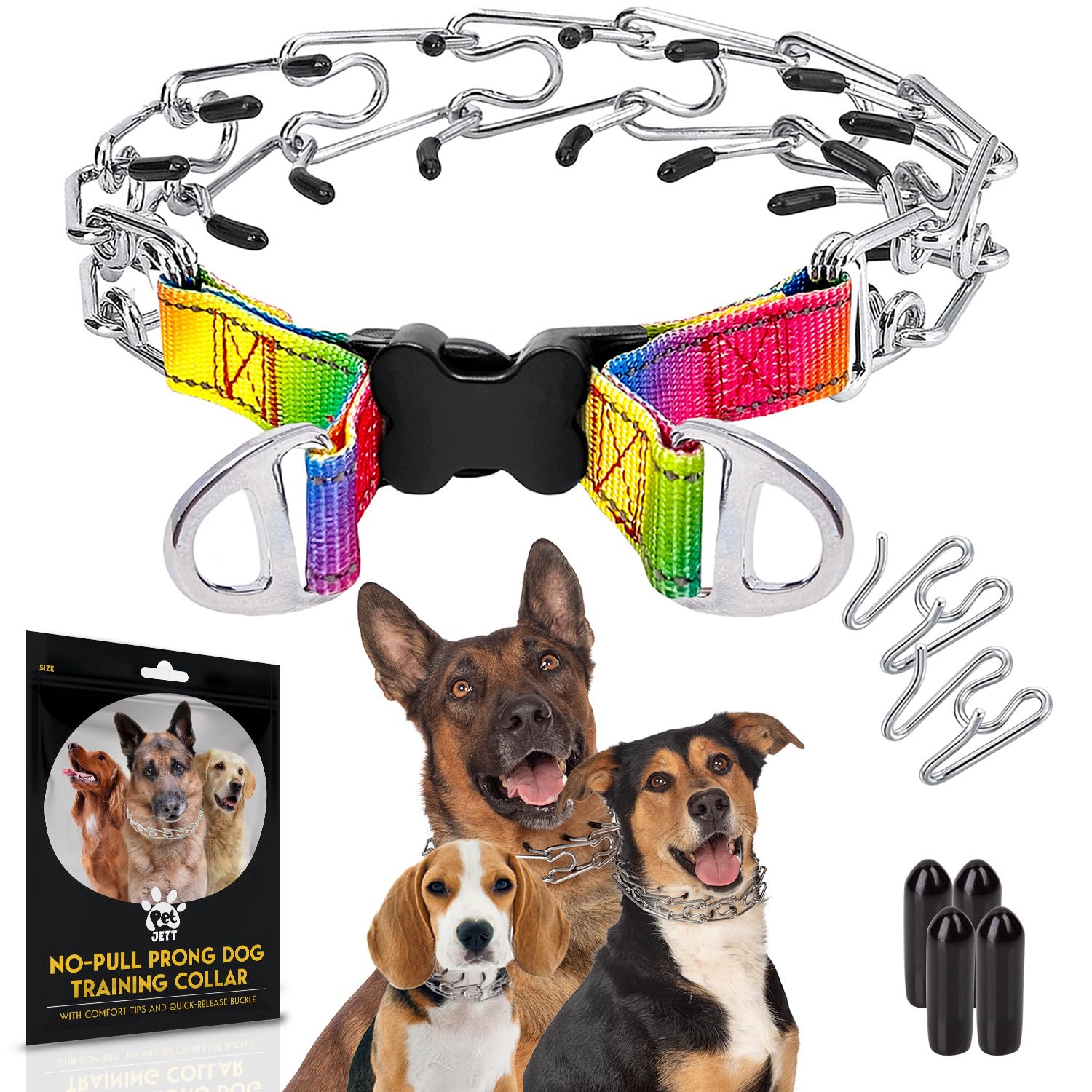 Petjett Prong Collar For Dogs Training Collar Adjustable Choke Collar For Dog Quick Release Pinch Collar For Dog For Small Mediu