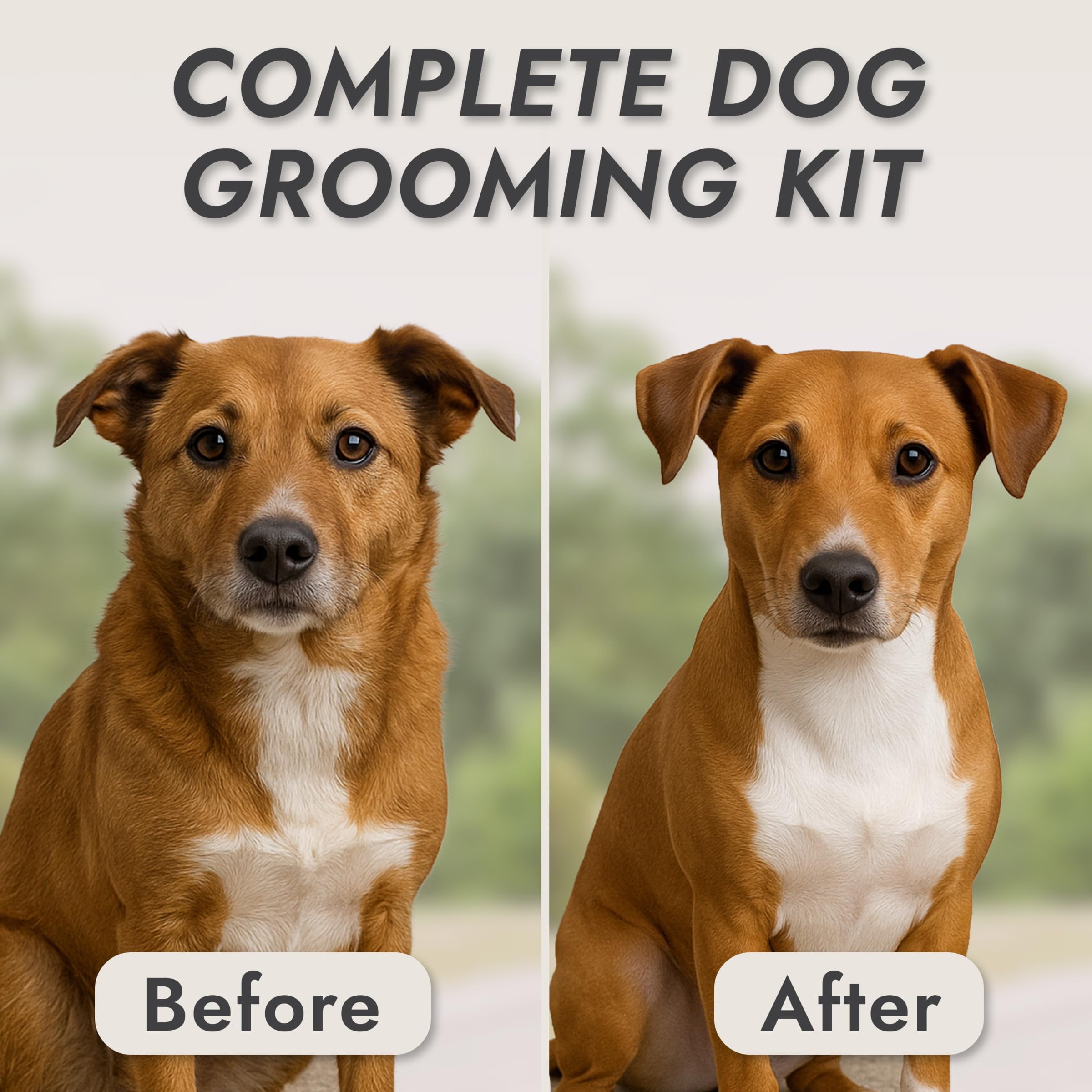 Kong 2-Speed Dog Clipper Grooming Kit - Stainless Steel Blade, Waterproof, LED Spotlight, 6 Guide Combs, 8-Foot Cord, Ergonomic