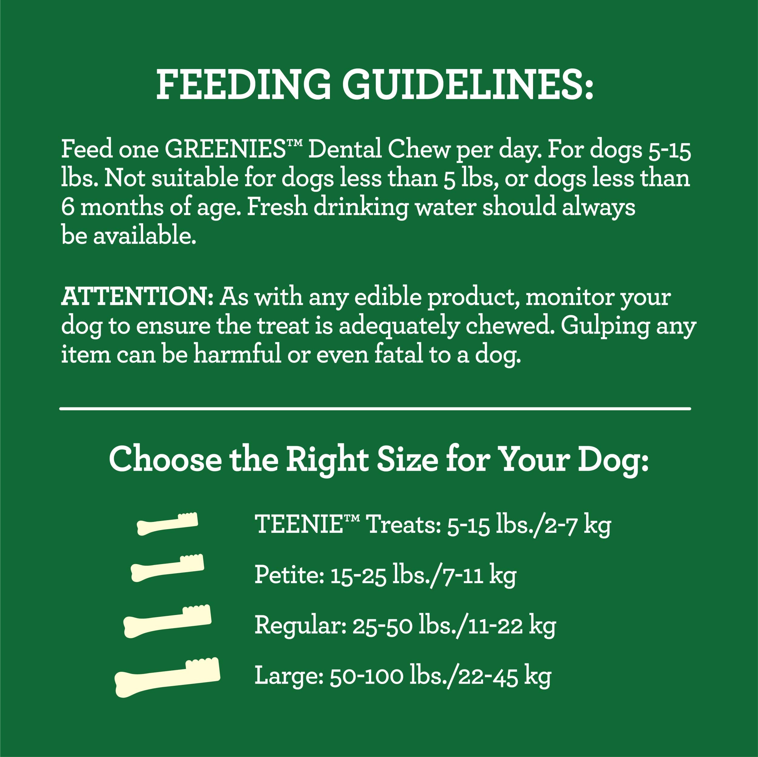 GREENIES Aging Care TEENIE Natural Dog Dental Care Chews Oral Health Dog Treats, 27 oz. Pack (96 Treats)