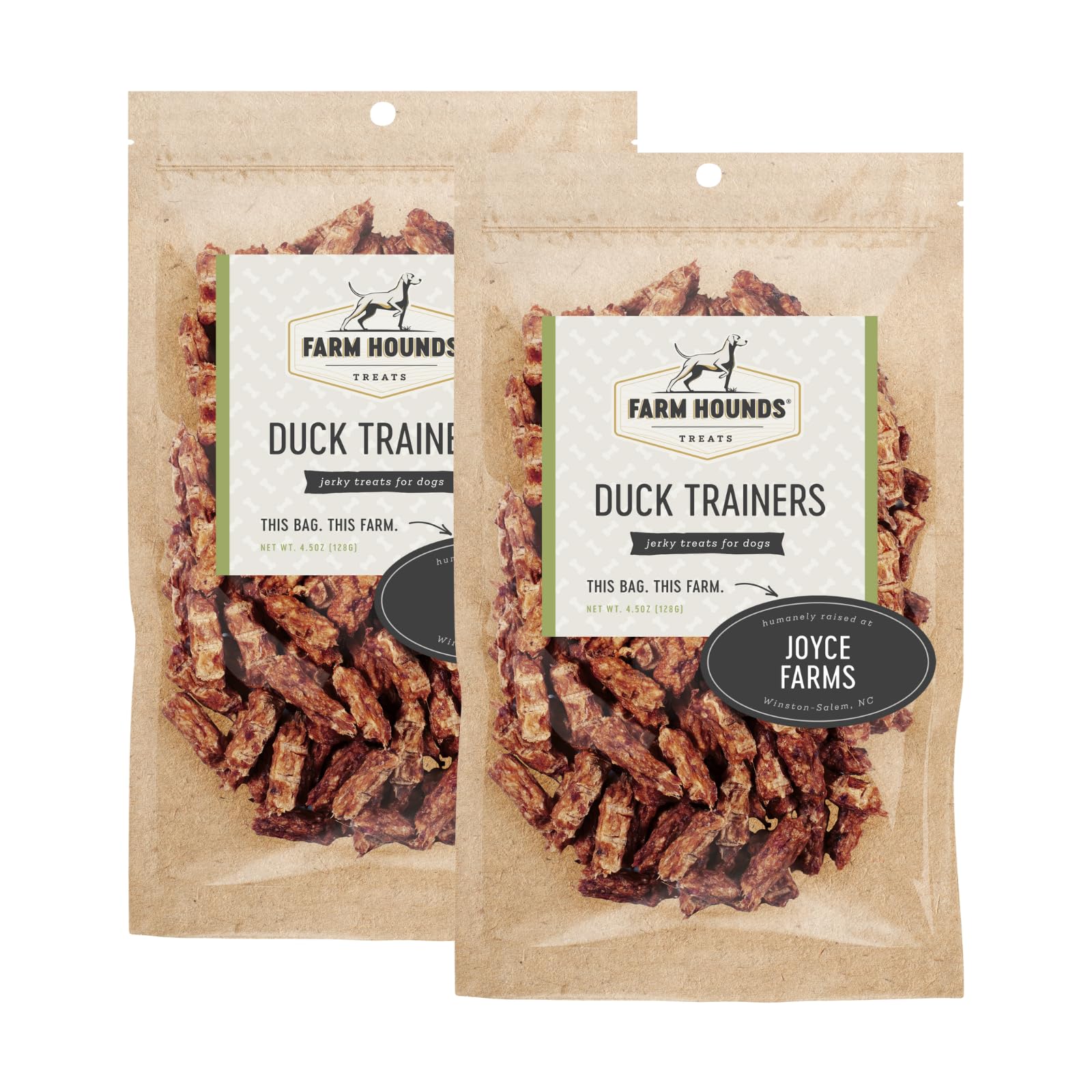 Farm Hounds - Duck Trainers - Premium Natural Jerky for Dogs - Made from 100% Humanely Raised Duck - Easy-Break - Great for Trai