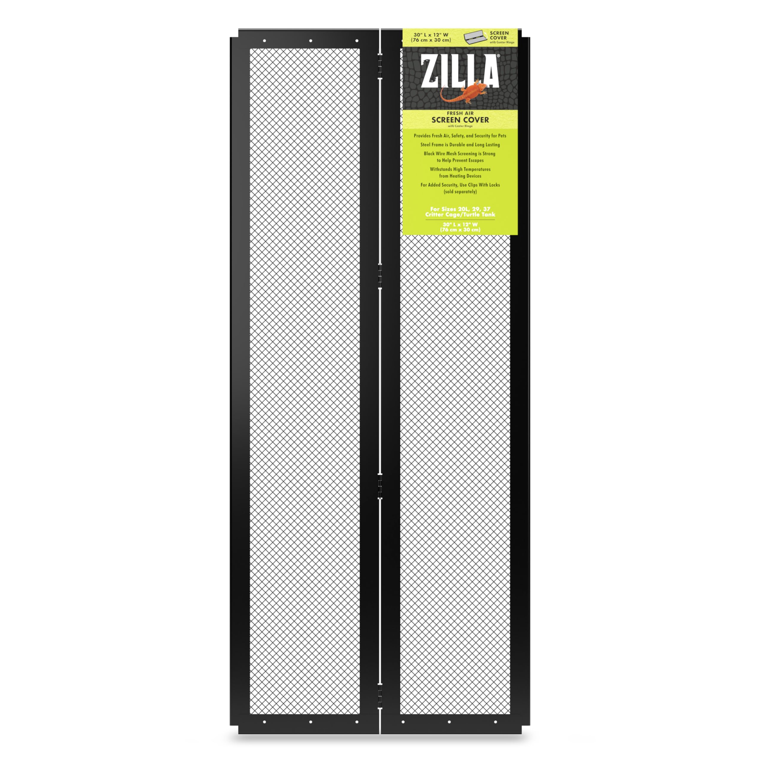 Zilla Fresh Air Screen Cover with Center Hinge 30 x 12
