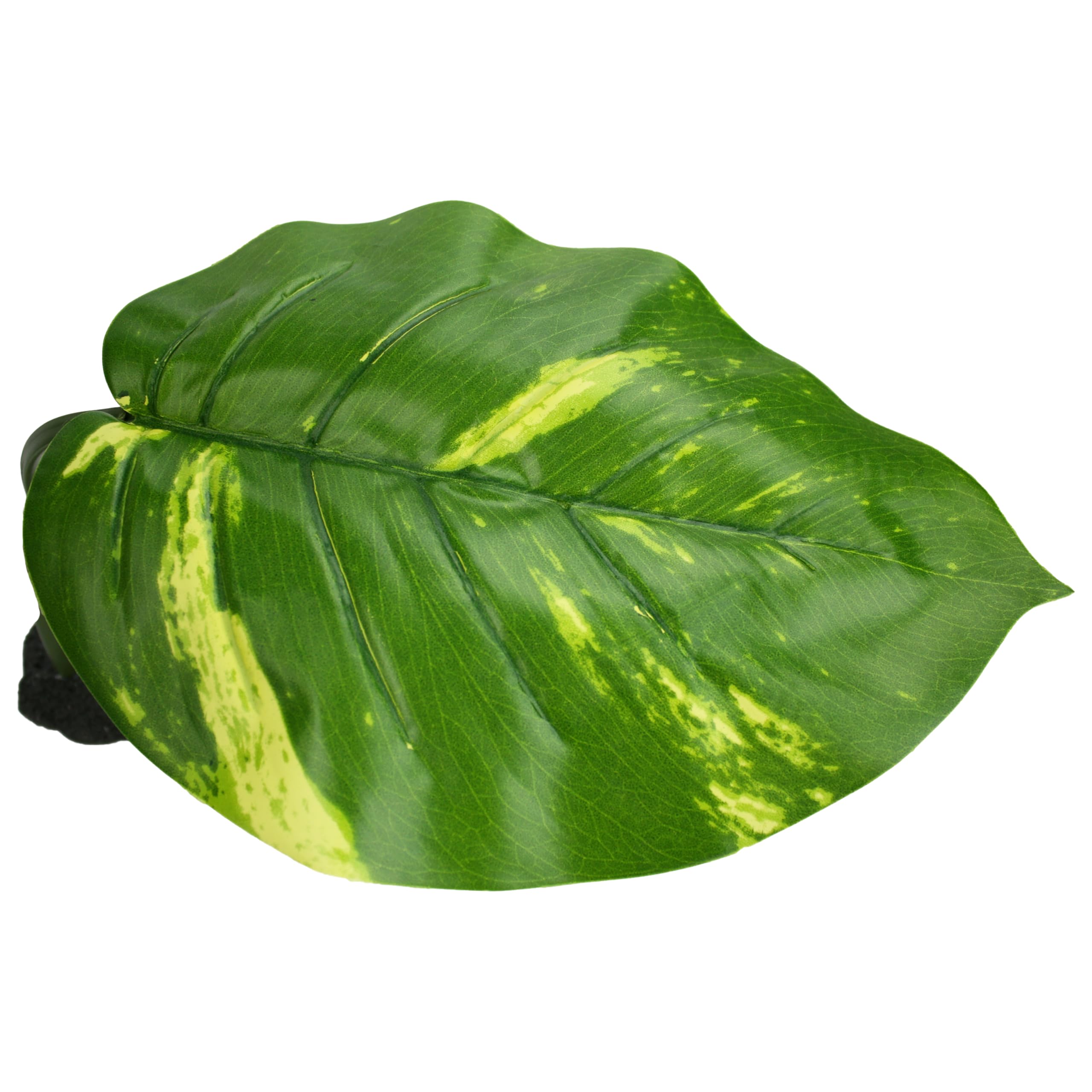 Komodo Reptile Terrarium Jumbo Guiana Plant with 10 inch Leaf | Artificial Rainforest Ground Aquarium & Habitat Decoration Acces