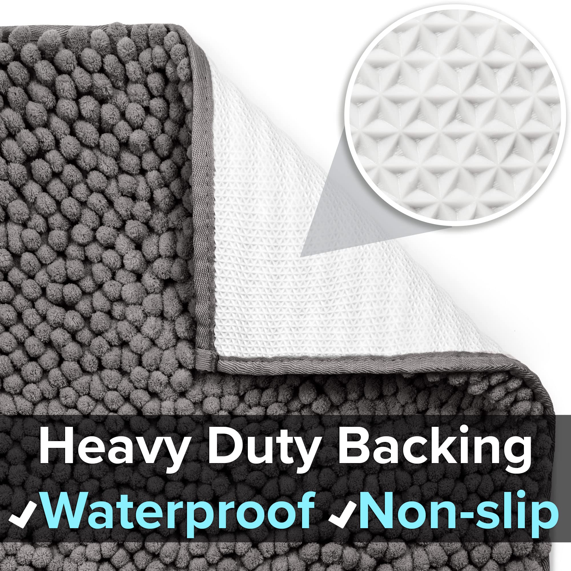 CatGuru Cat Litter Mat, Waterproof, Non-Slip, Machine Washable, XL, Dark/Heavy-Duty