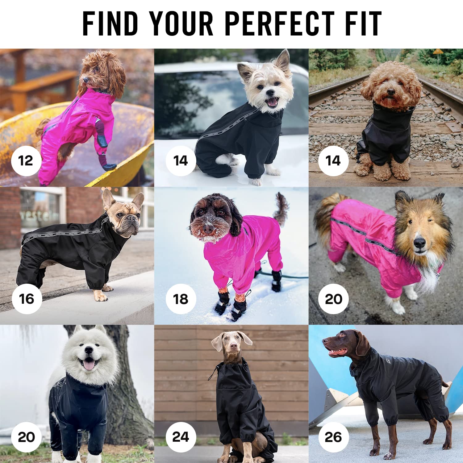 Canada Pooch Black Slush Suit For Dogs, X-Large/Xx-Large