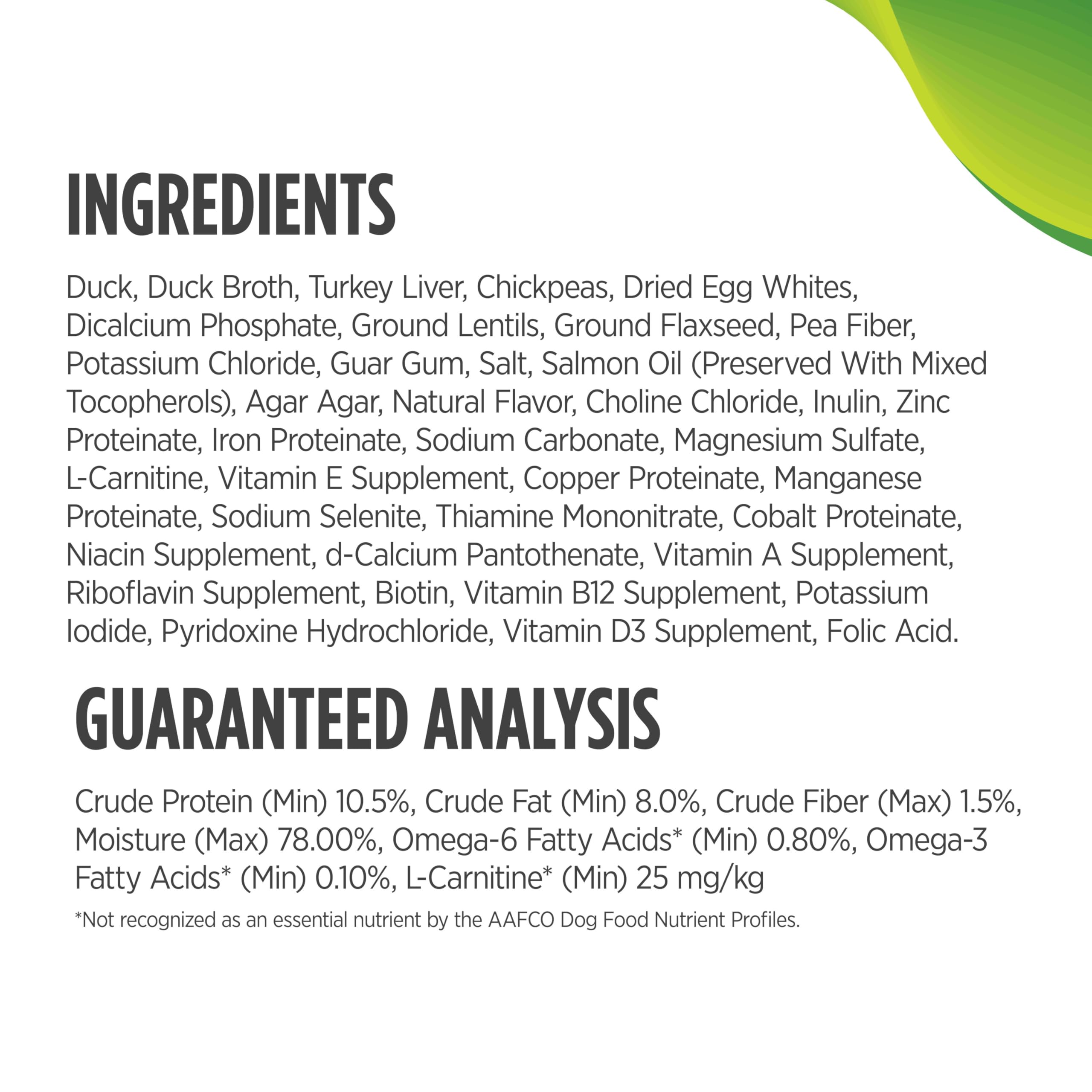 Nulo Grain-Free Duck & Chickpeas Wet Dog Food, 5.5 oz Cans, Pack of 24