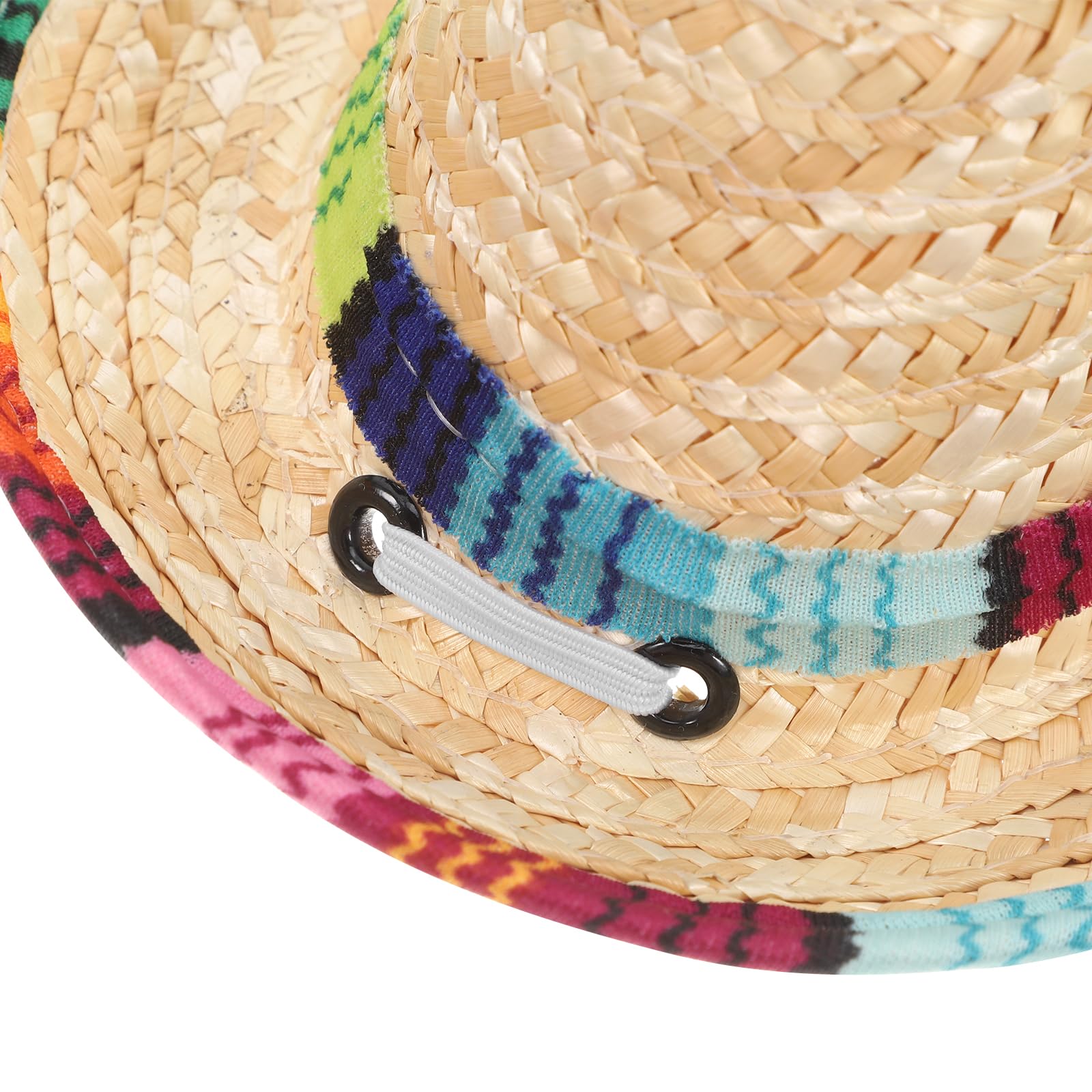 Popetpop Dog Sombrero Hat- Pet Mexican Sombrero Cap, Dog Sun Hat With Adjustable Chin Strap, Party Straw Hats For Small Dogs Pup