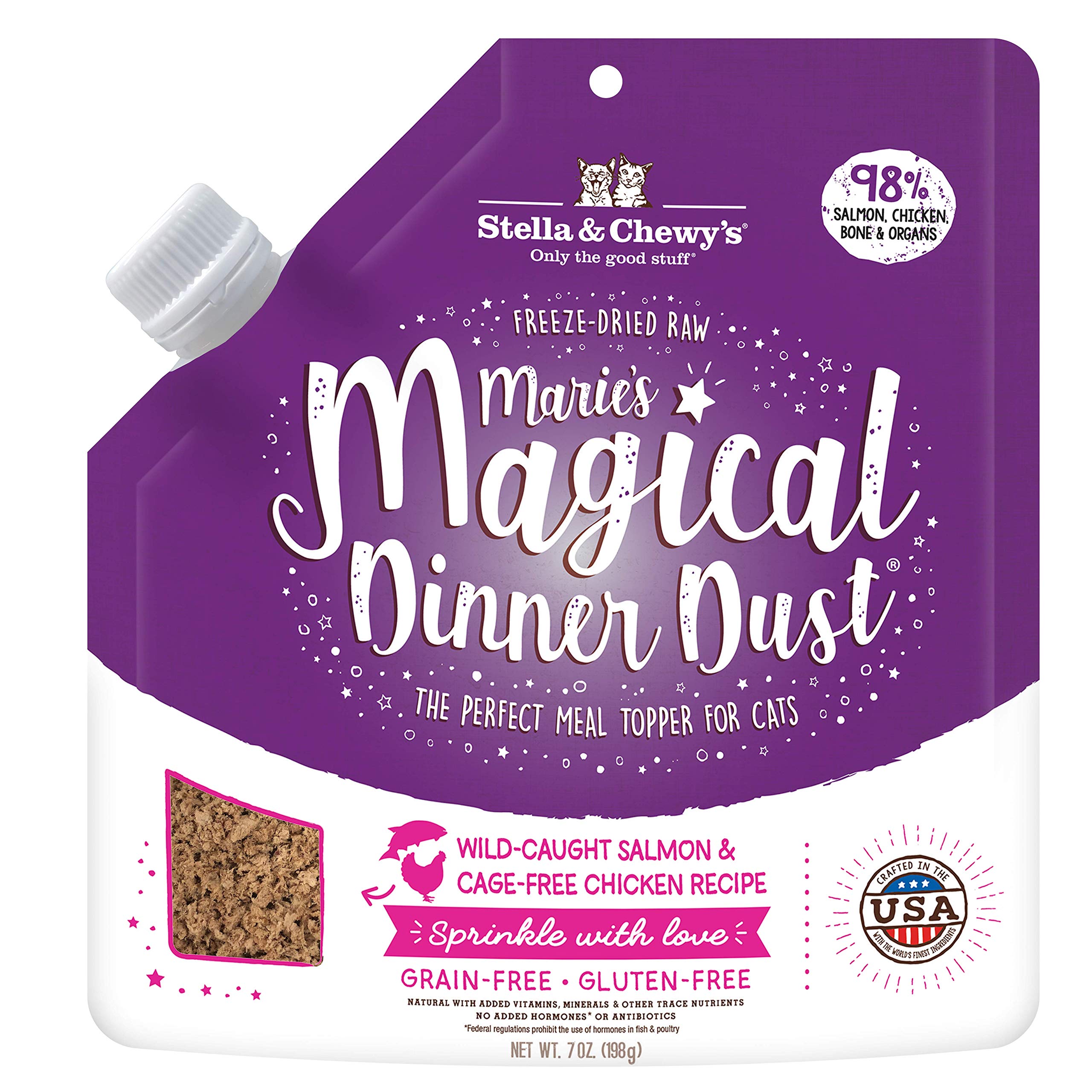 Stella & Chewys Freeze-Dried Raw Maries Magical Dinner Dust - Grain Free, Protein Rich Cat & Kitten Food Topper - Wild-Caught S