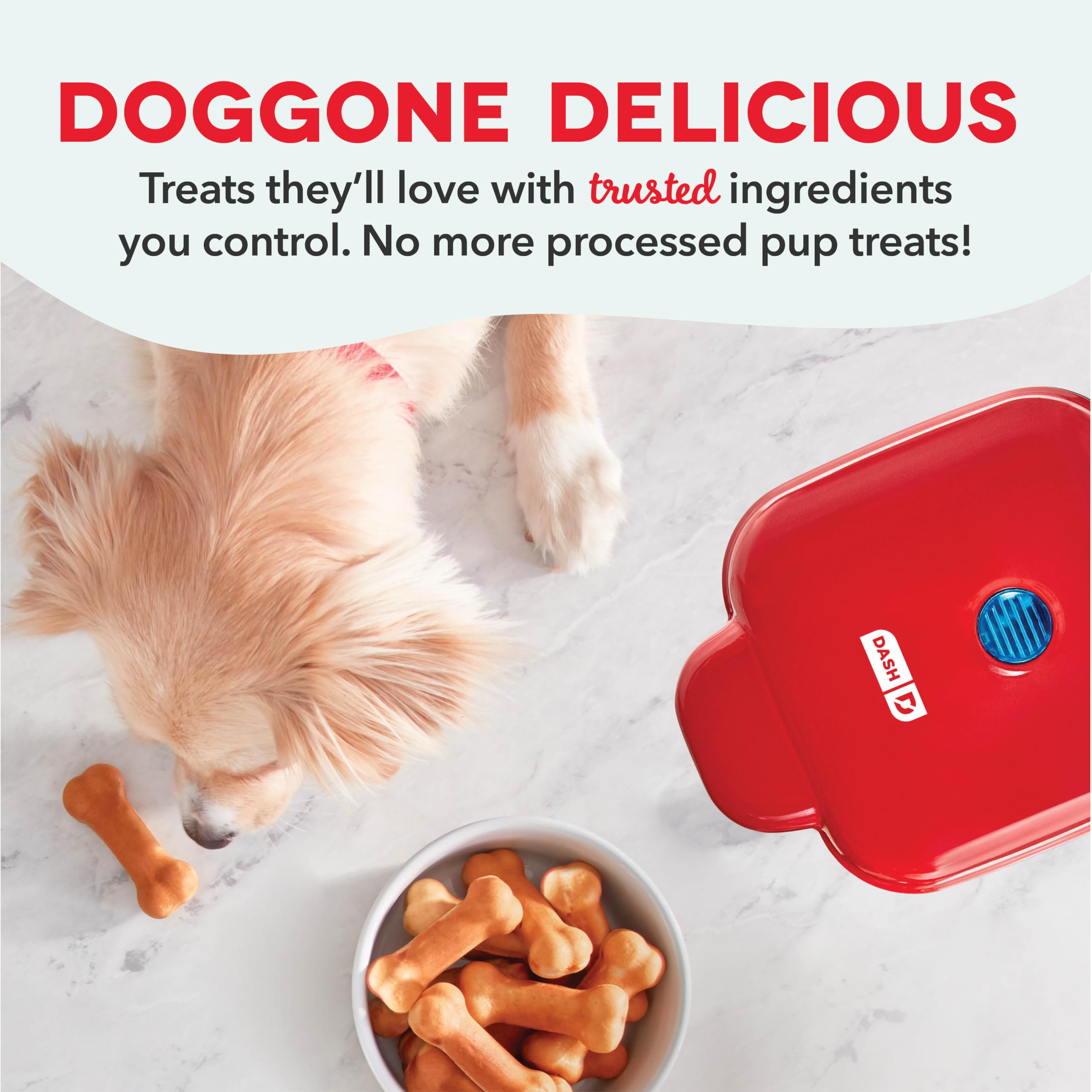 DASH Mini Dog Treat Maker, Small, Red