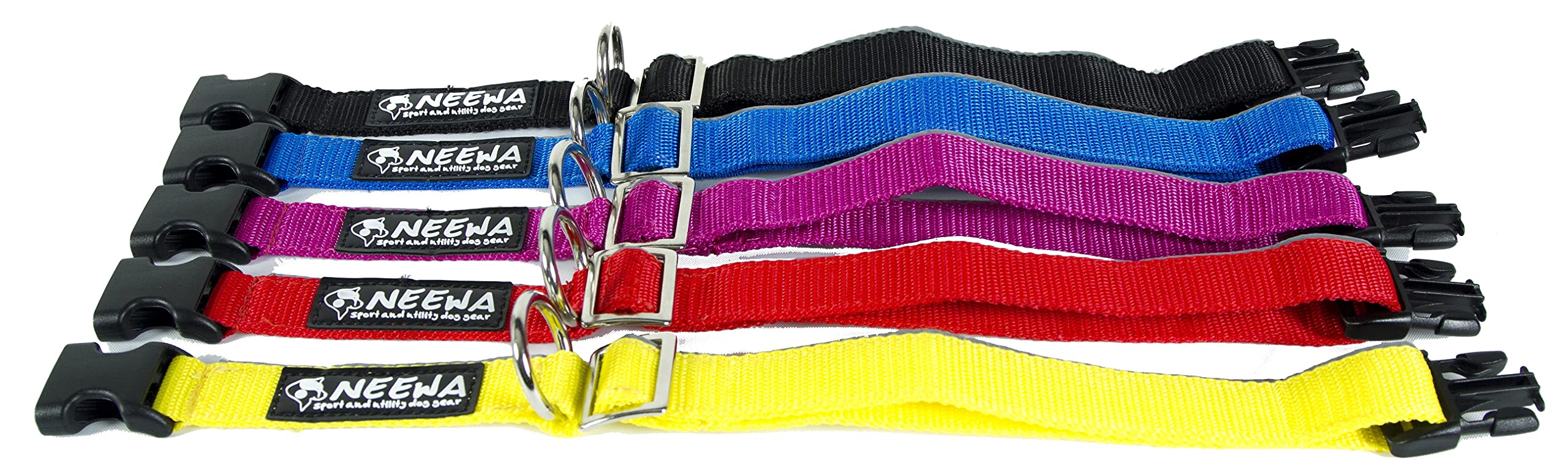 Neewa Easy Fit Dog Collar (One-Size-Fits-All, Red); Heavy Duty Material And Long Lasting Colors - Ideal For Small, Medium And La