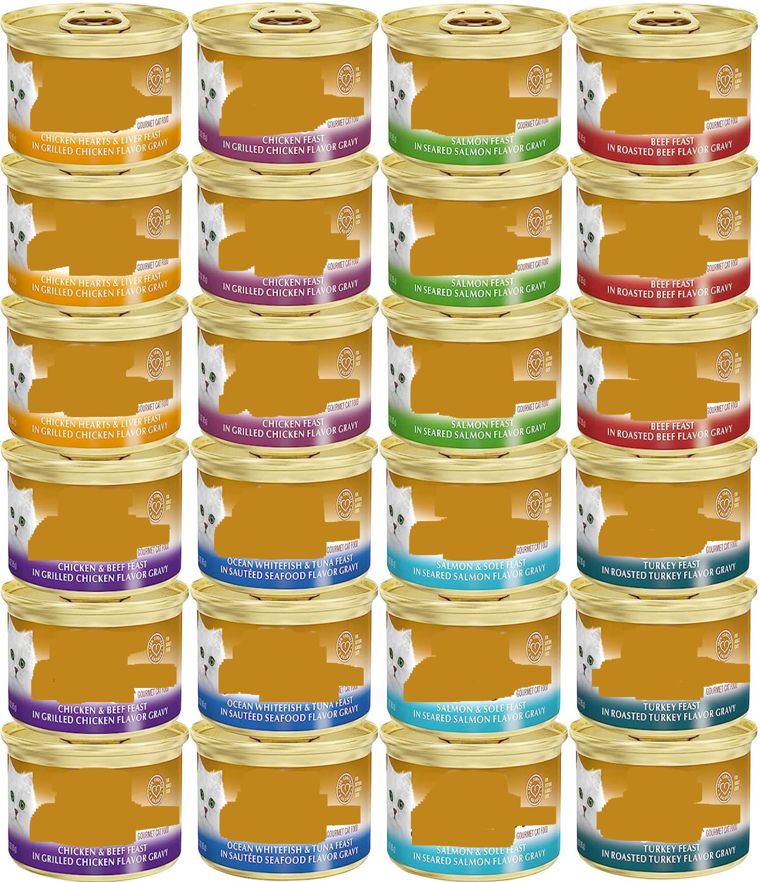 SPEEDY FRESH FF Gourmet Wet Cat Food Gravy Lovers Feast, 24 cans Variety Bundle (Variety)