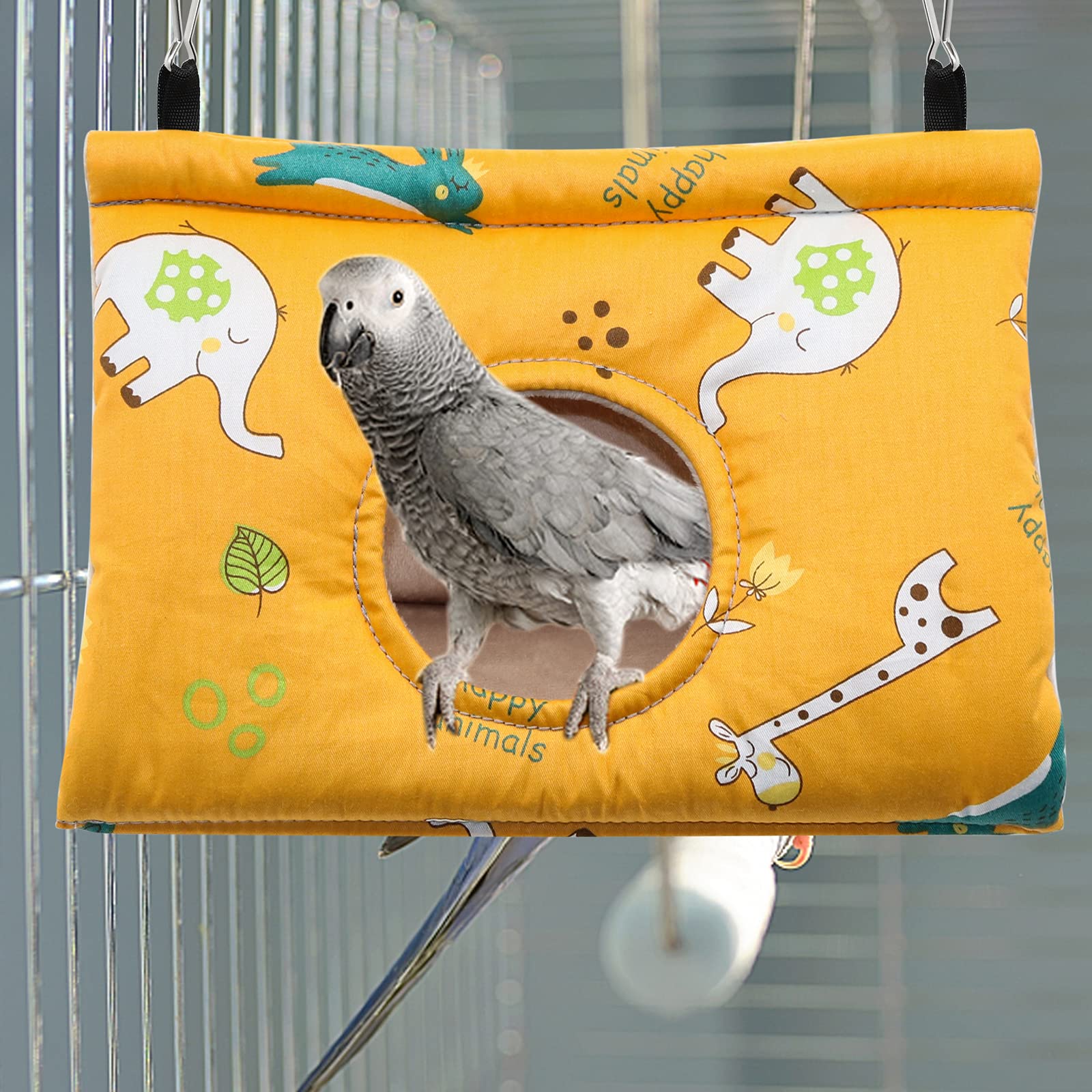 Rypet Winter Warm Bird Nest House - Hanging Hammock Velvet Shed Hut Cage Plush Fluffy Birds Hideaway Sleeping Bed Fuzzy For Afri